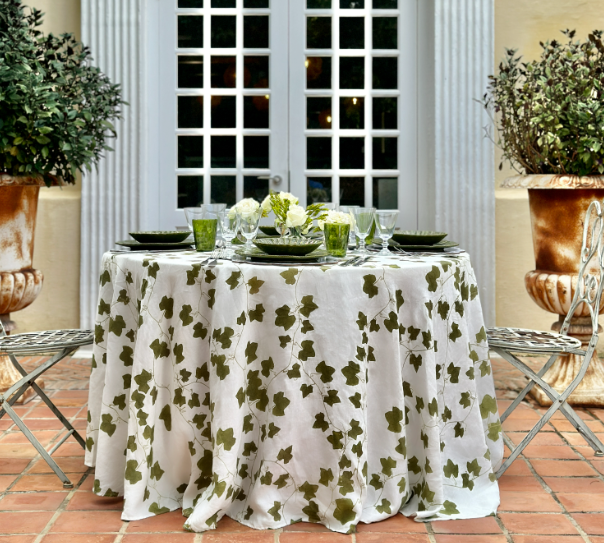 The Ivy Round Tablecloth Has Arrived