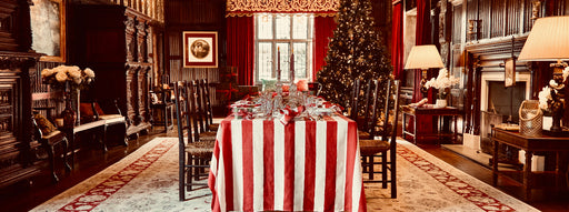 'Red Stripe' Festive Luncheon Tablescape