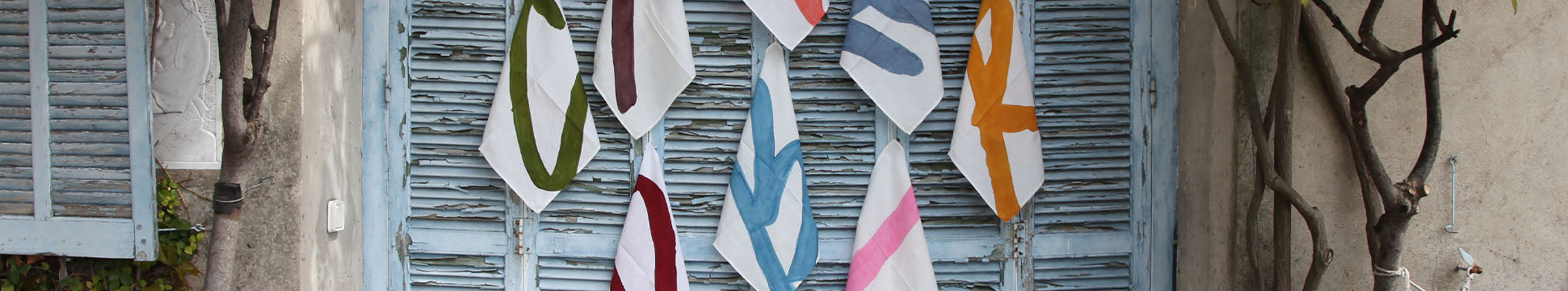 multicoloured alphabet napkins