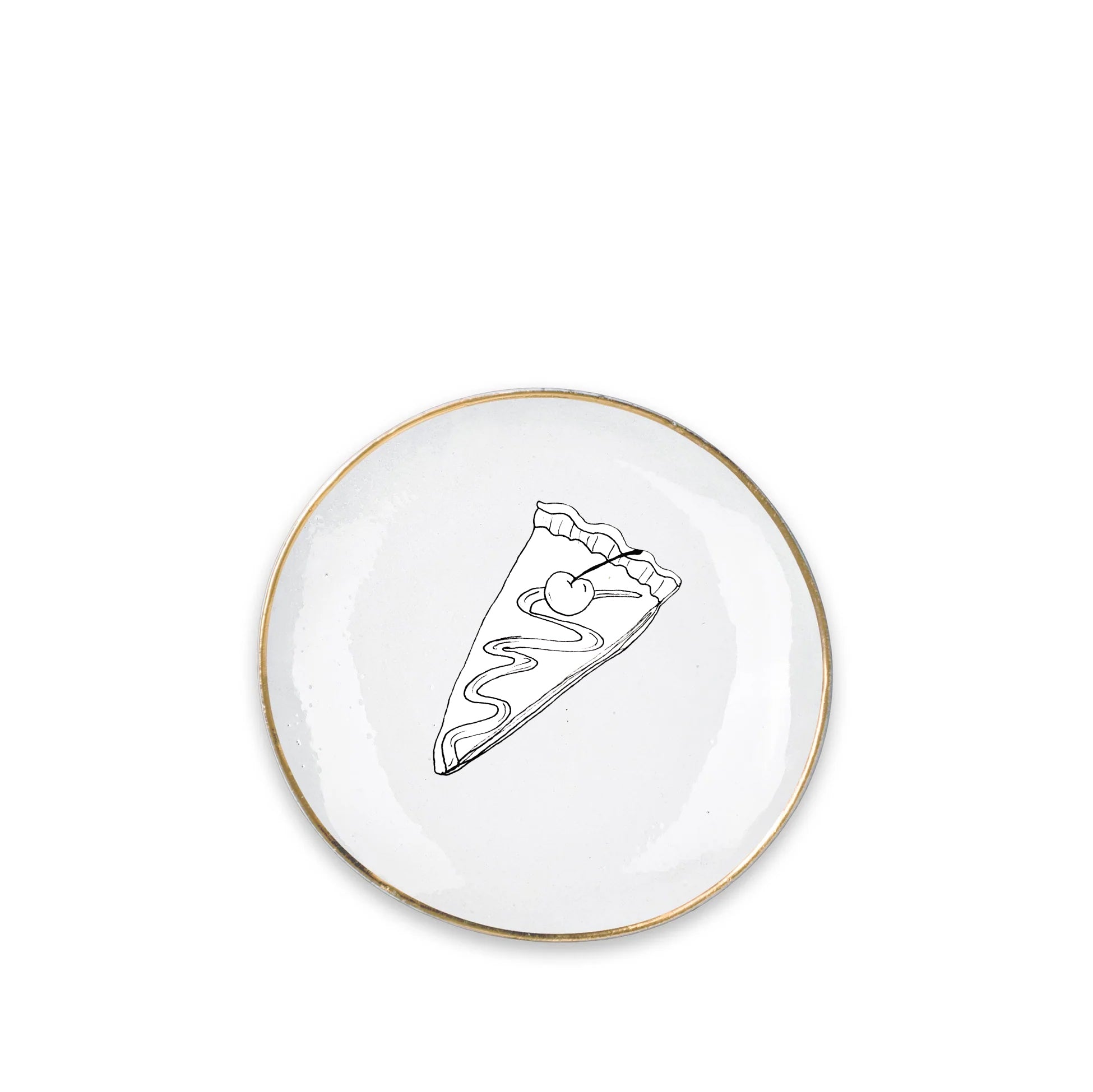 Crésus Dinner Plate with Gold Rim by Astier de Villatte, 26cm