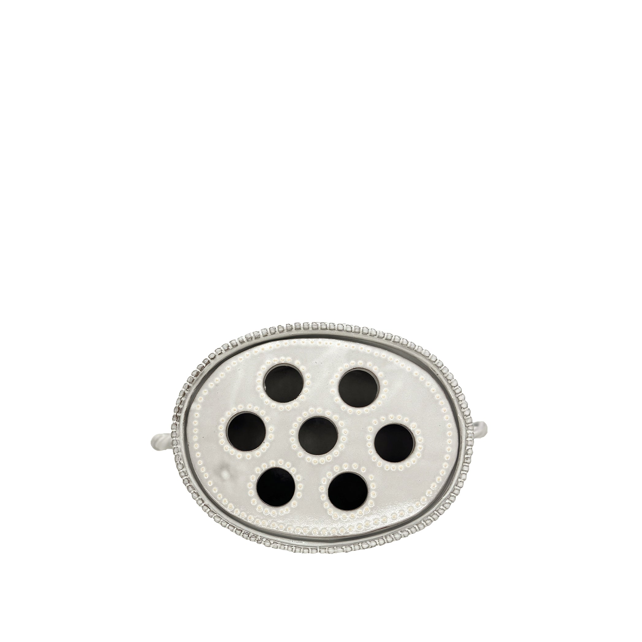 Green Laurel Gold Ornaments Tulipiere Vase with Twisted Handles, 16cm