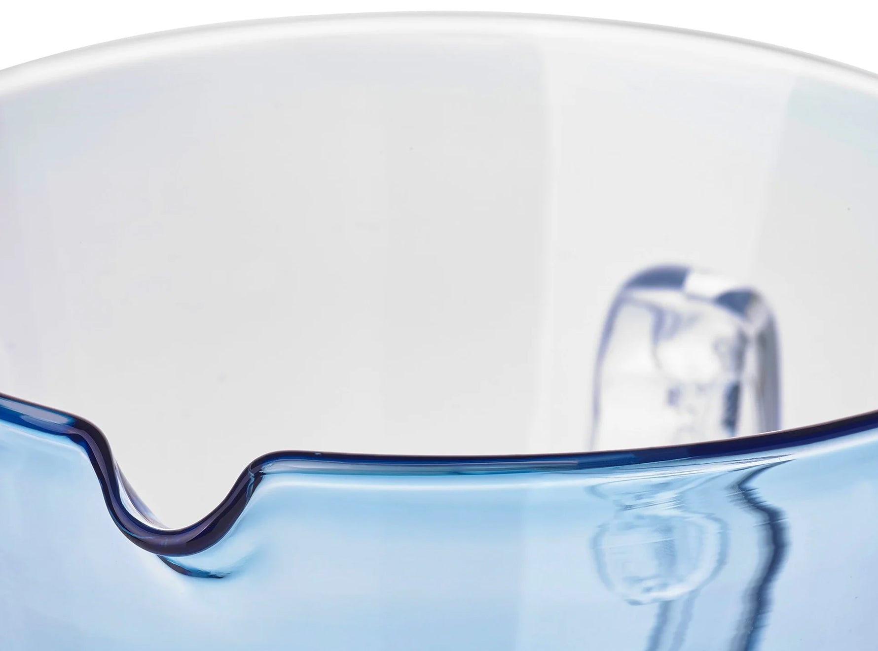 Handblown Glass 'Clair' Jug in Turquoise, 23cm