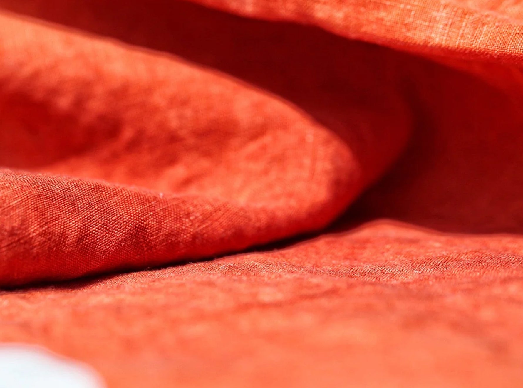 'Full Field' Linen Napkin in Rust Red, 50x50cm