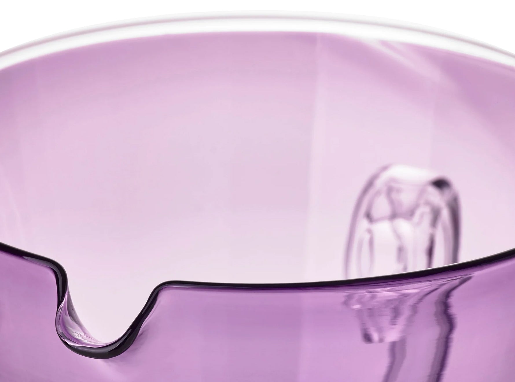 Handblown Glass 'Clair' Jug in Grape Purple, 23cm