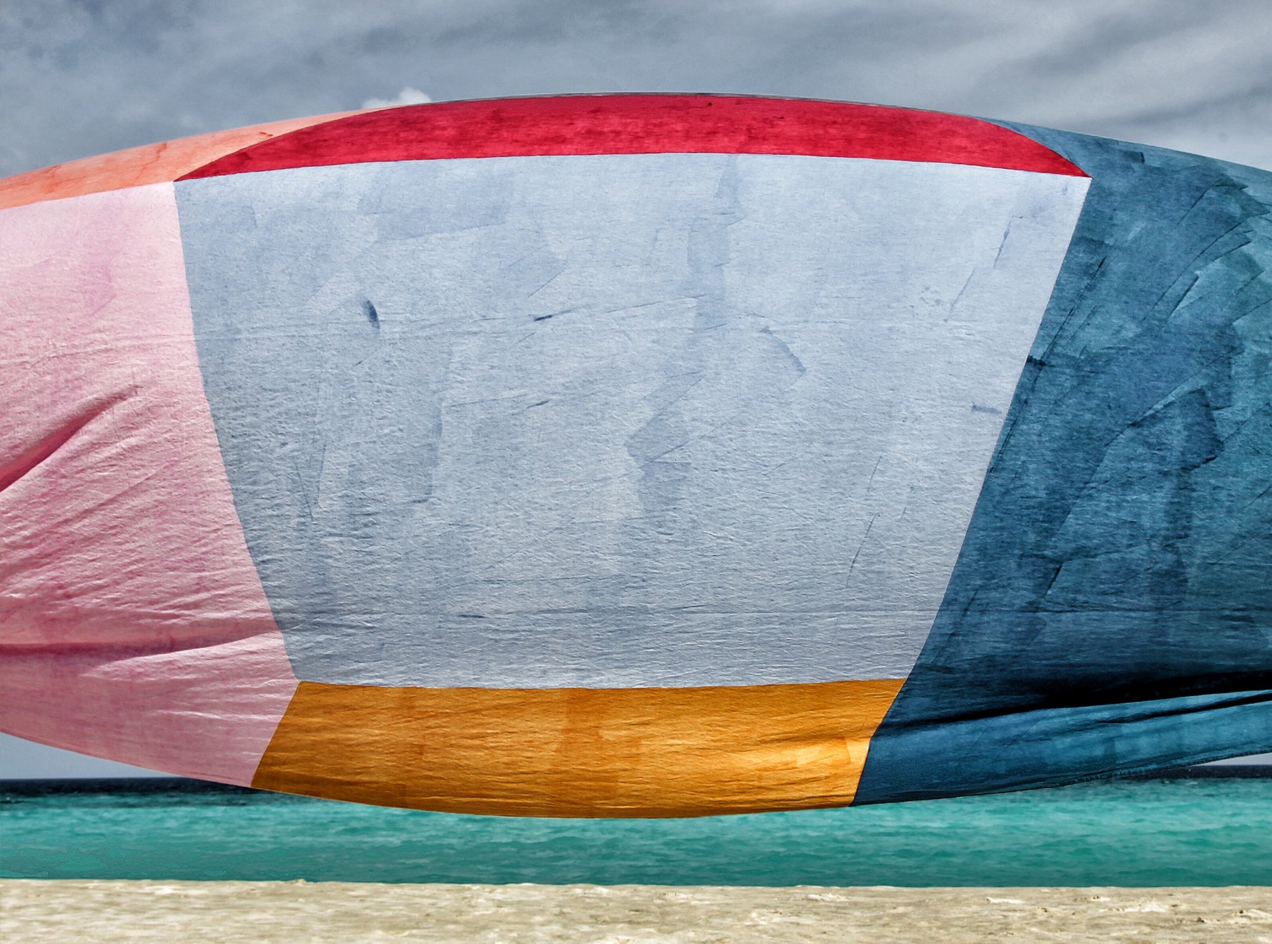 "Cubes" Block Colour Linen Tablecloth in Multicolours