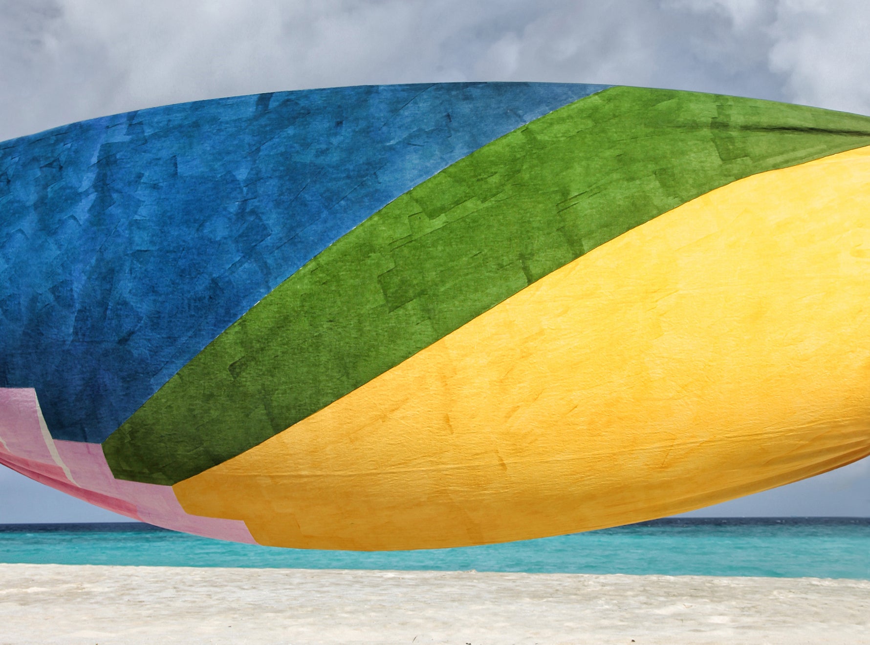 "Rays" Block Colour Linen Tablecloth in Multicolours