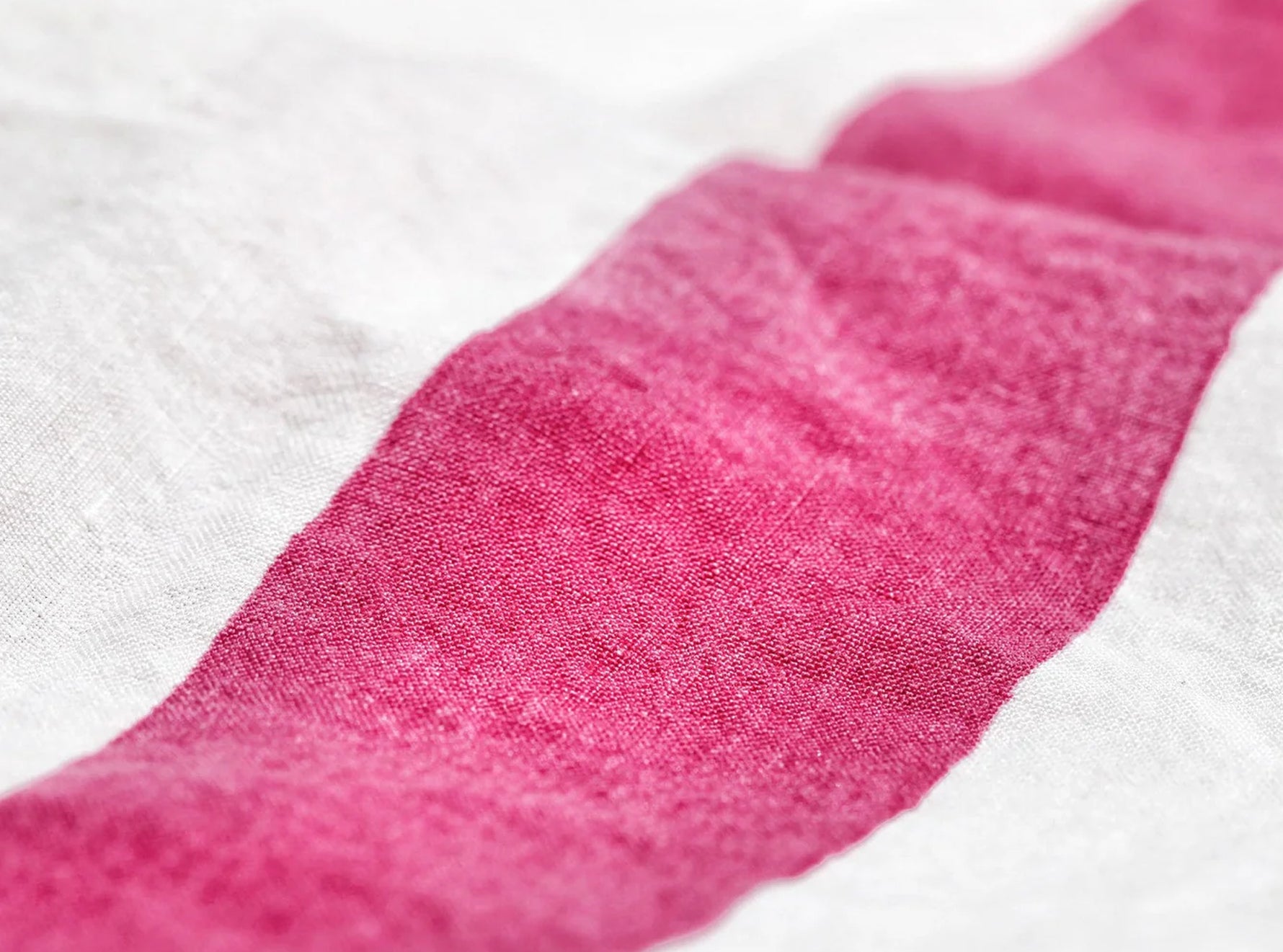 'Cornice' Linen Napkin in Fuchsia Pink, 50x50cm