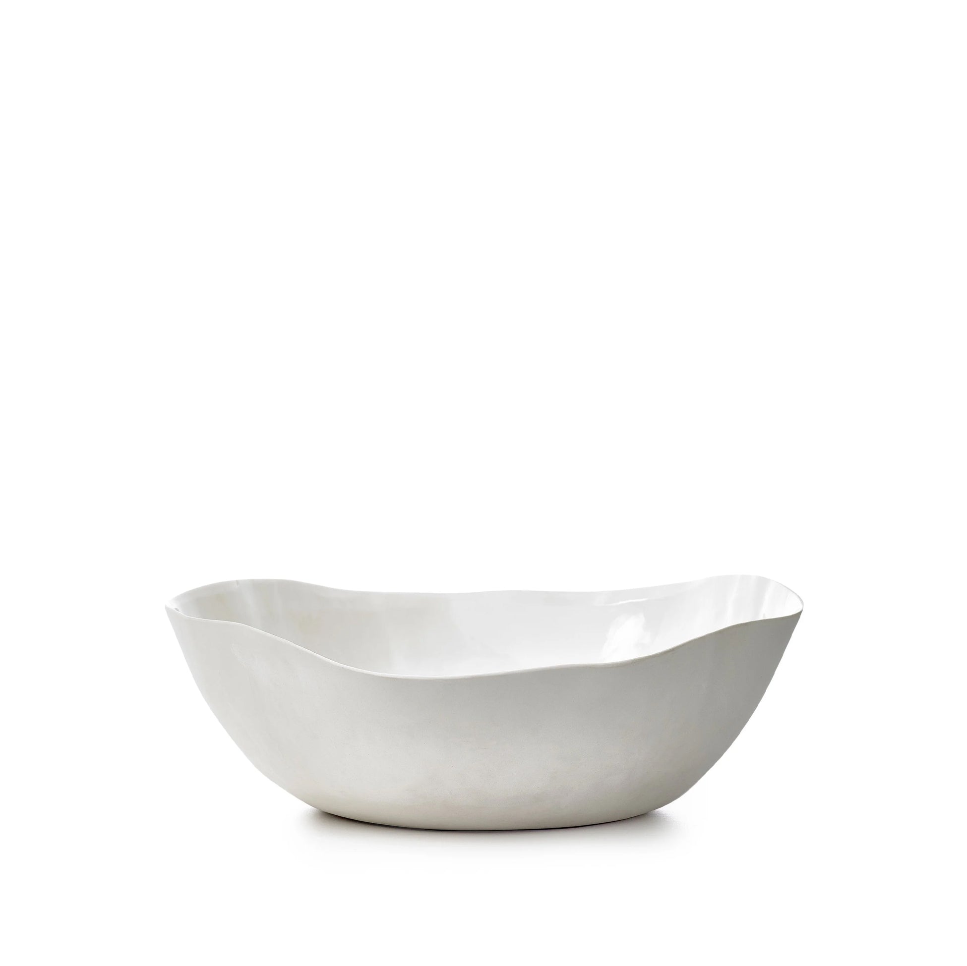 Summerill & Bishop Handmade 43cm Porcelain Extra Large Salad Bowl with Plain Rim