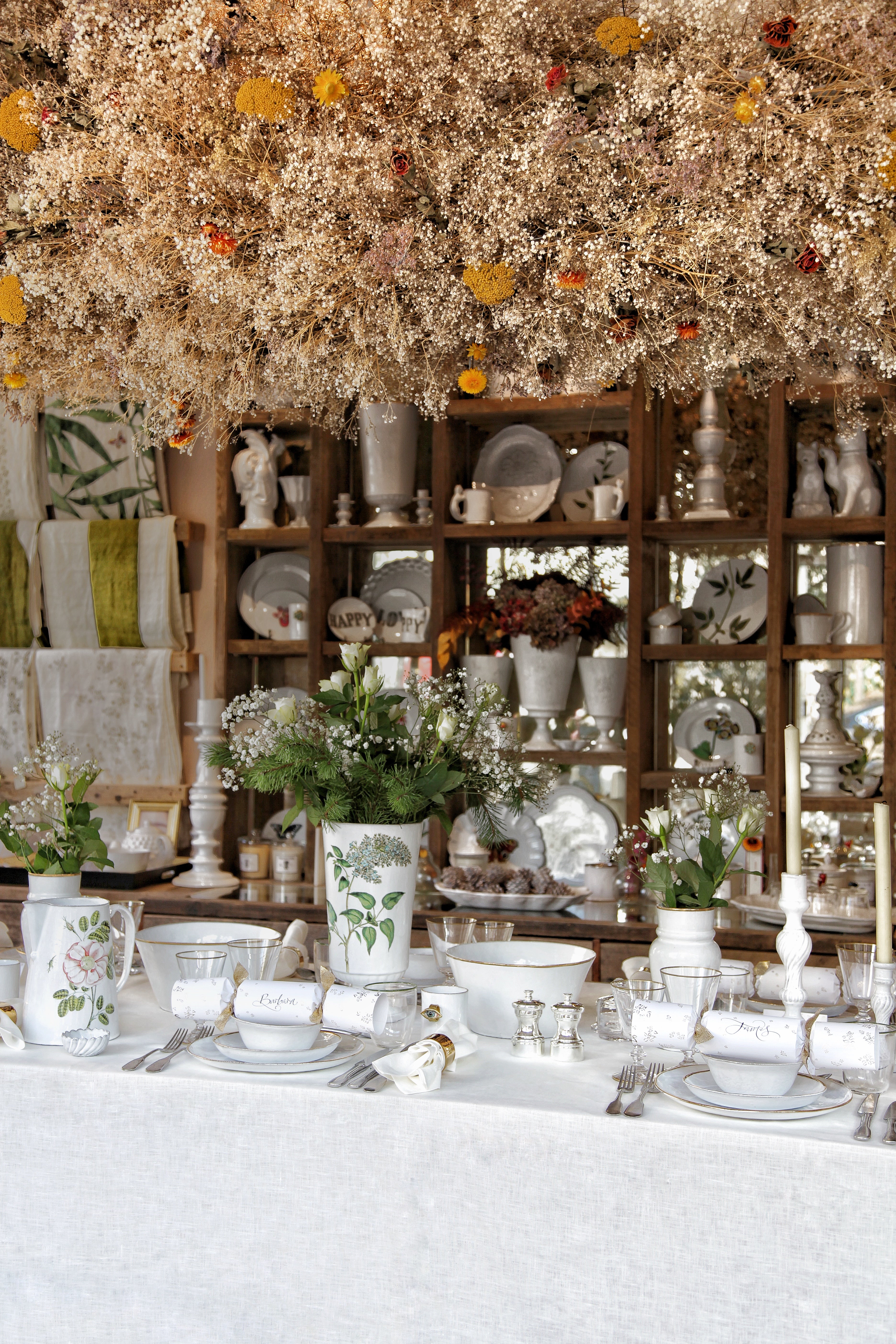 Crésus Salad Bowl with Gold Rim by Astier de Villatte, 25cm