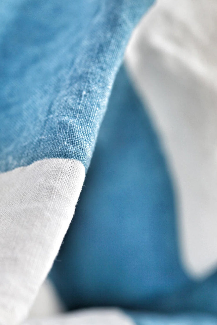 'Full Field' Linen Napkin in Sky Blue, 50x50cm