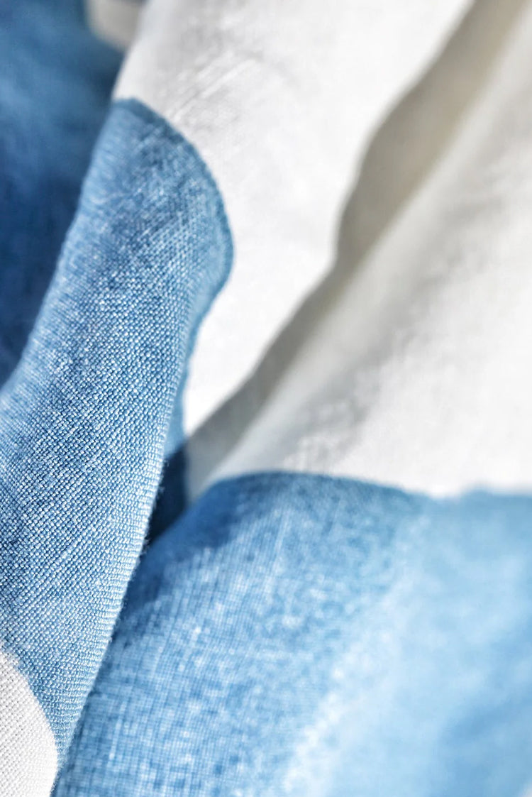 'Full Field' Linen Napkin in Sky Blue, 50x50cm