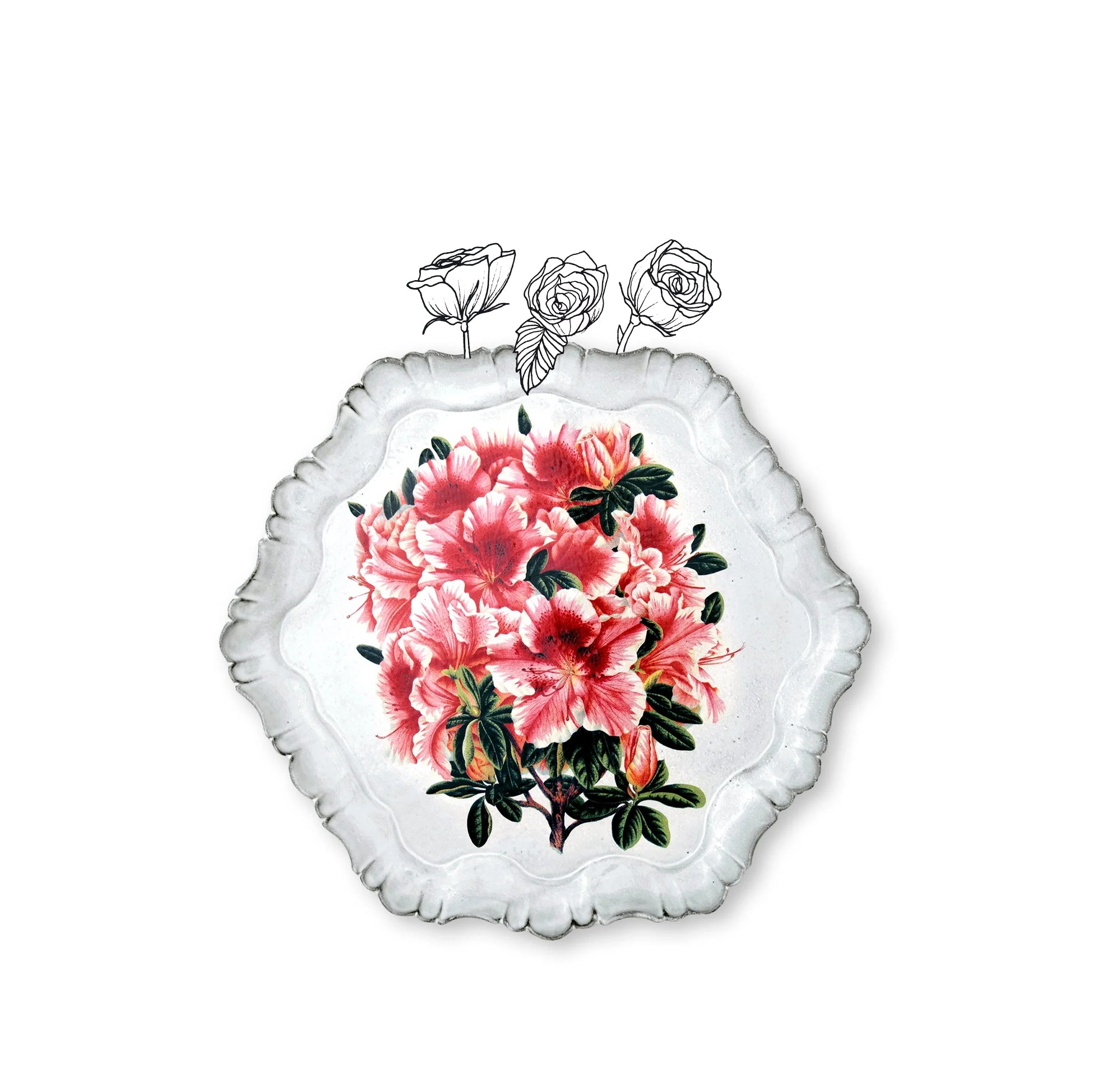 Azalea Indica Platter by Astier de Villatte, 38cm