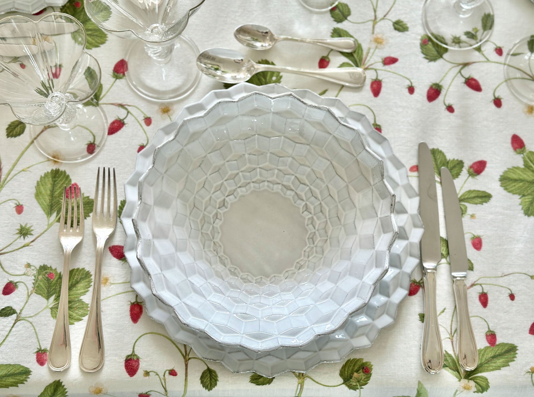 Cube Salad Bowl by Astier de Villatte, 15cm