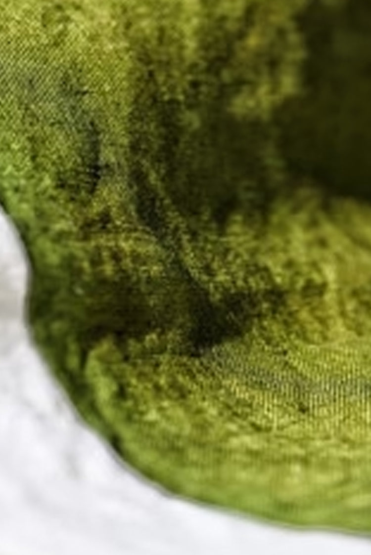 'Healthy' Word Linen Tablecloth in Avocado Green