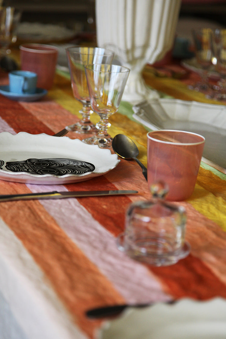 "Bleeding Stripes" Summerill & Bishop x Solange Linen Tablecloth