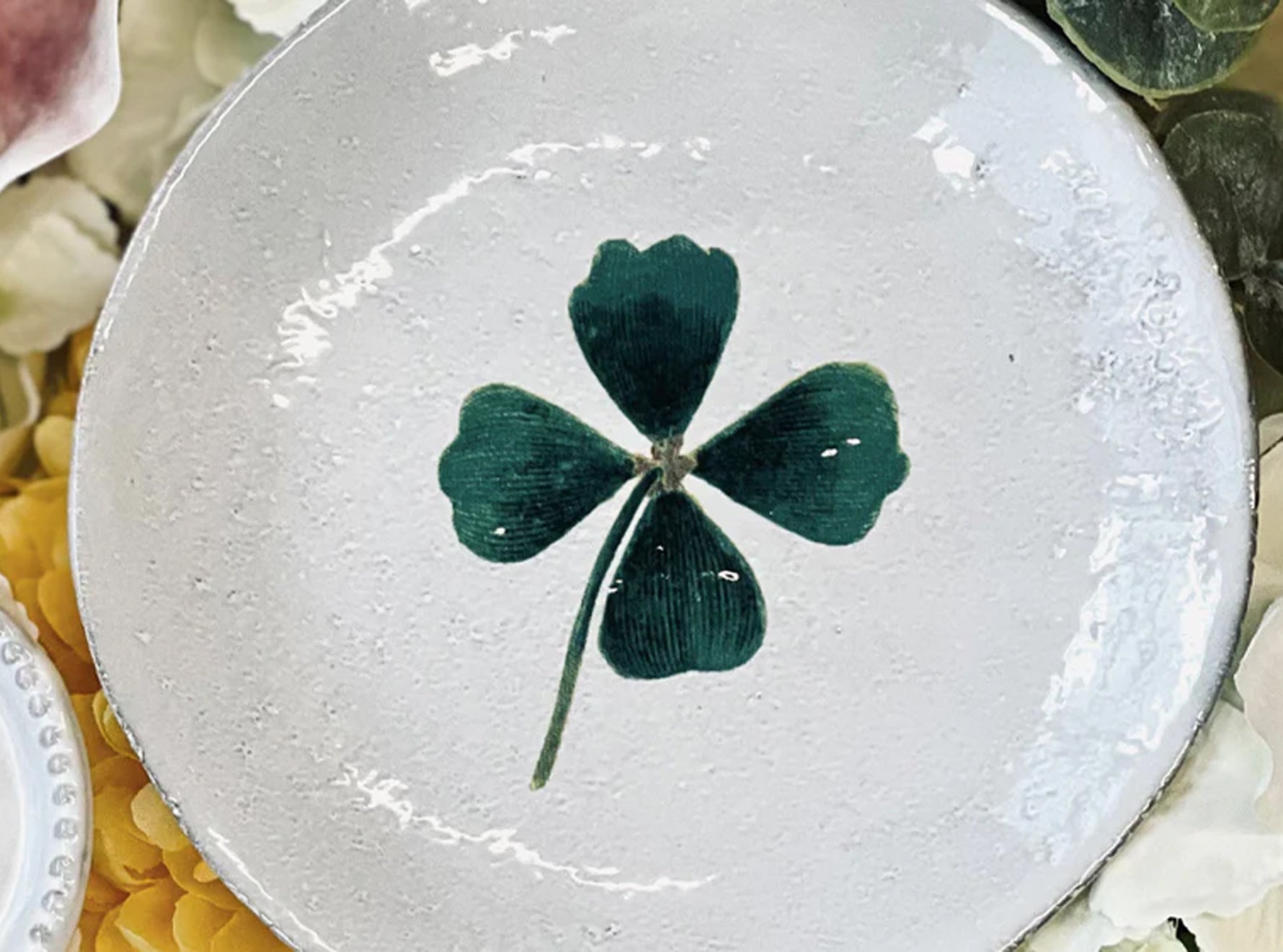 Clover Trinket Dish by Astier de Villatte, 14cm