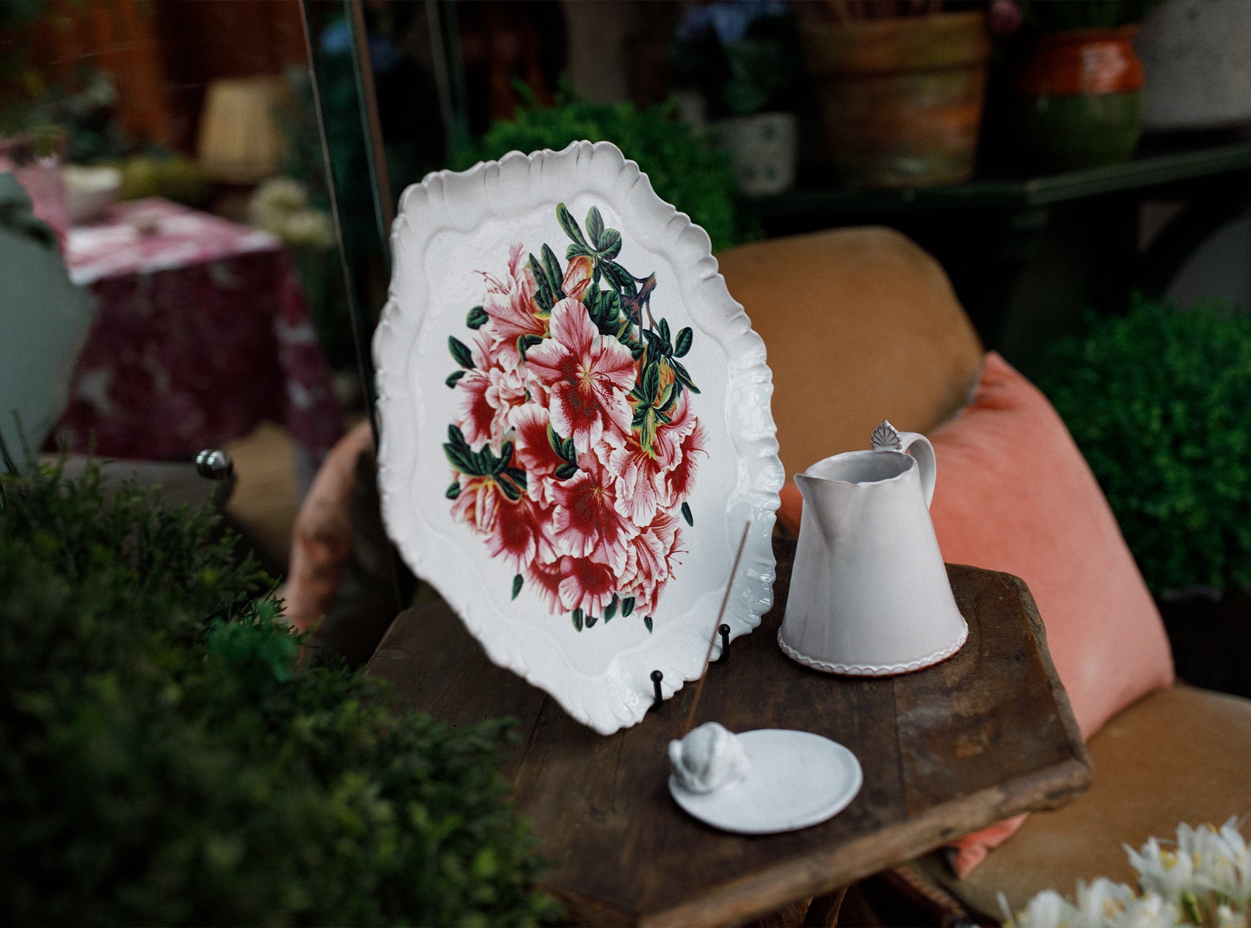 Azalea Indica Platter by Astier de Villatte, 38cm