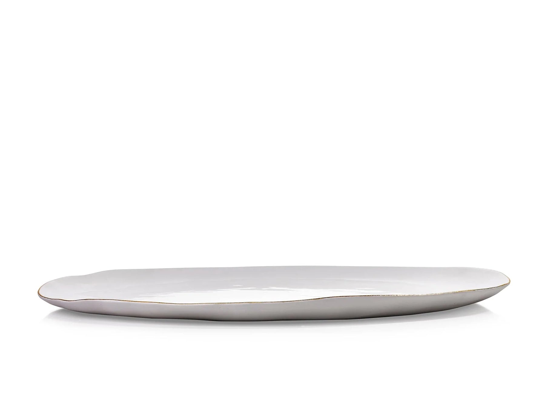 Summerill & Bishop Handmade 46cm Porcelain Extra Large Platter with Gold Rim