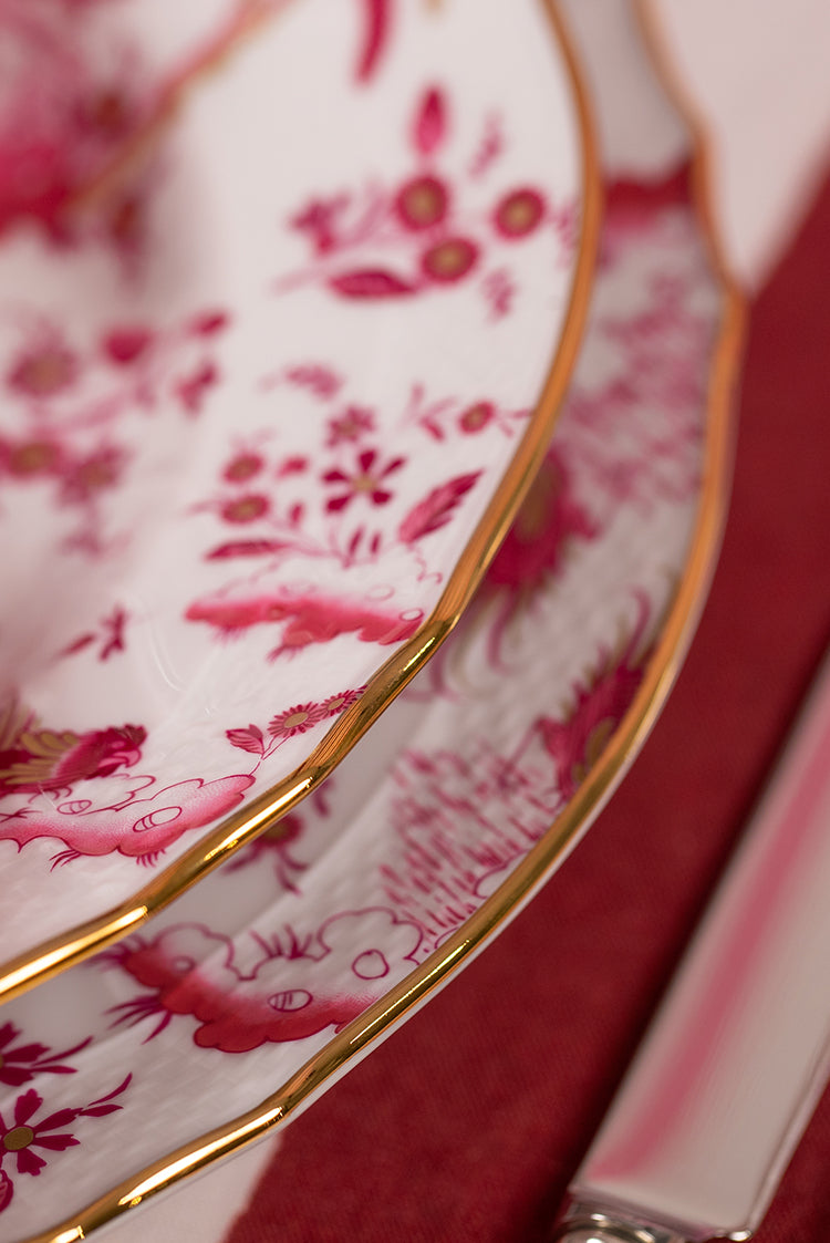 Ginori 1735 Oro di Doccia Magenta Squared Salad Bowl, 25cm