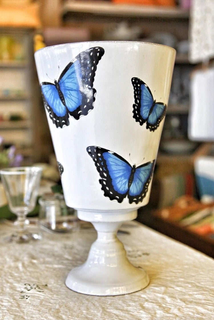 Blue Butterfly Vase by Astier de Villatte