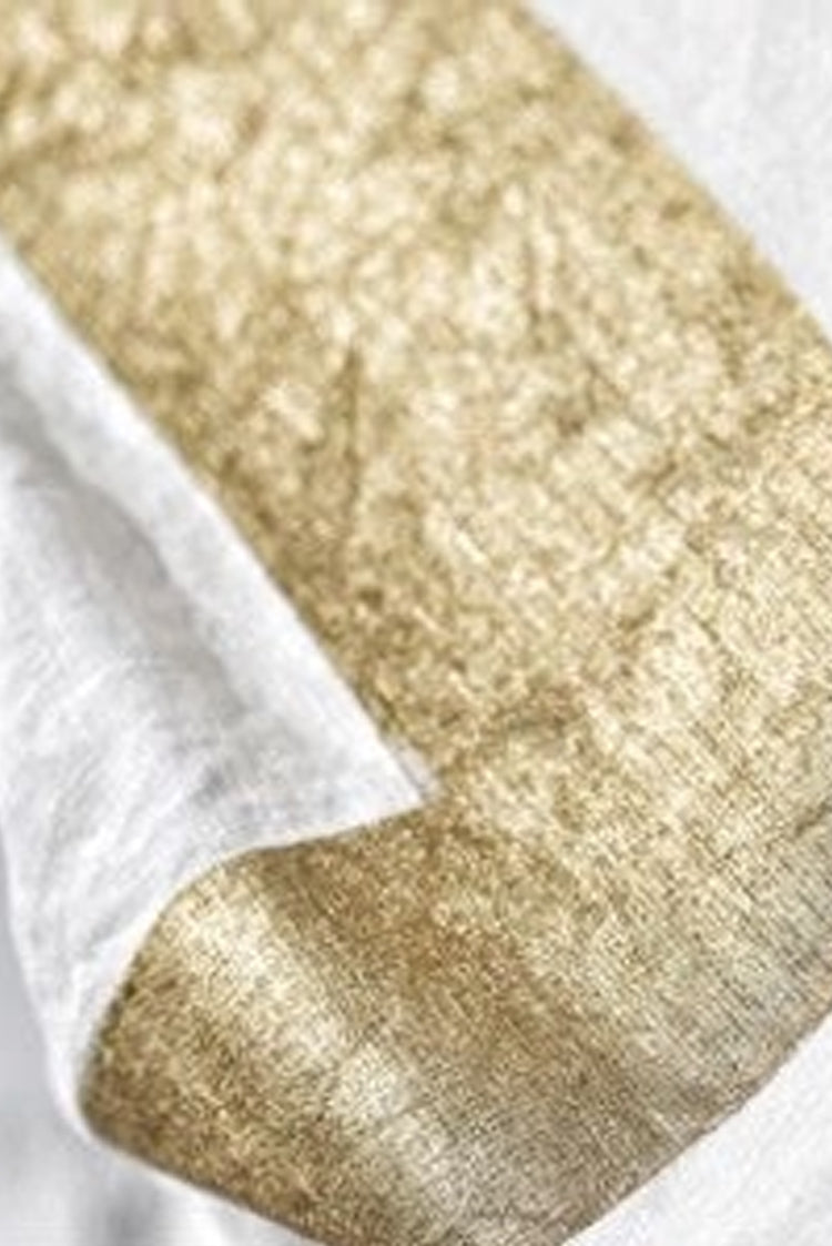 'Fuck' Word Linen Tablecloth in Gold