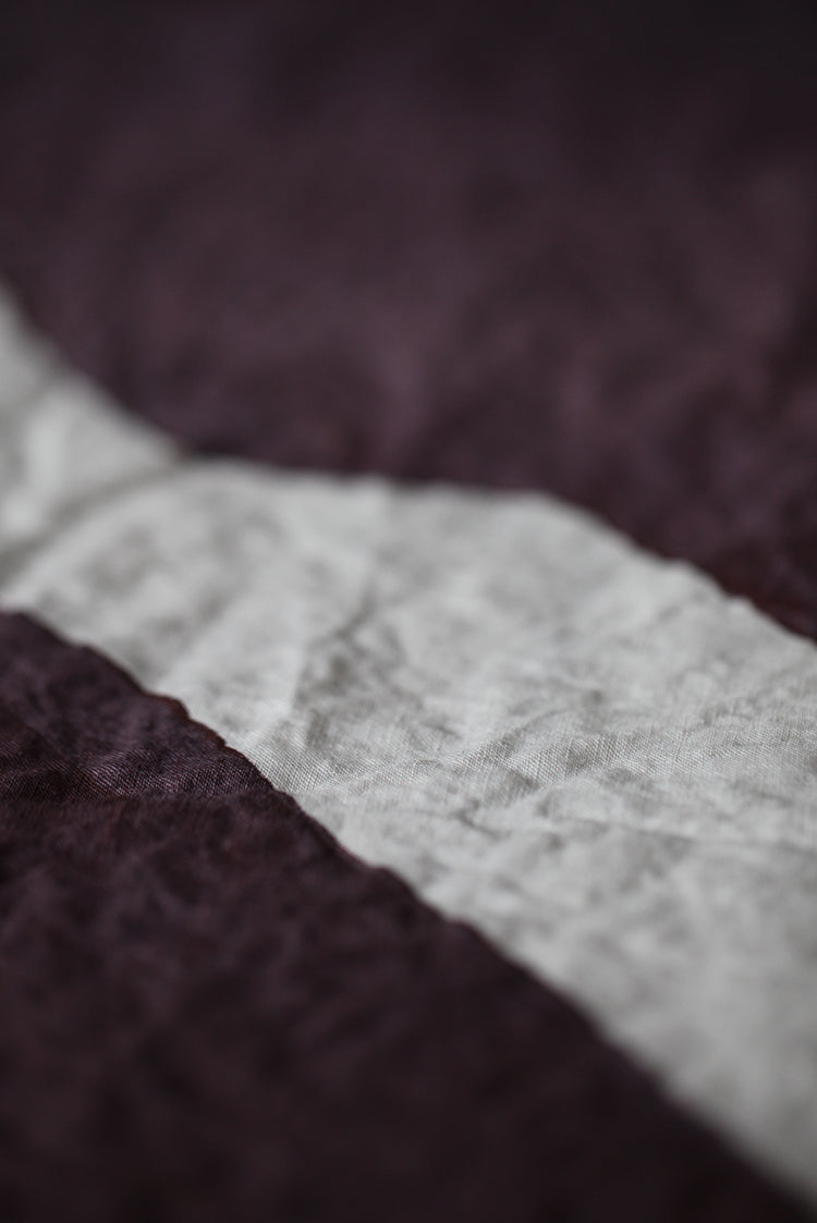 'Feast' Word Linen Tablecloth in Grape Purple