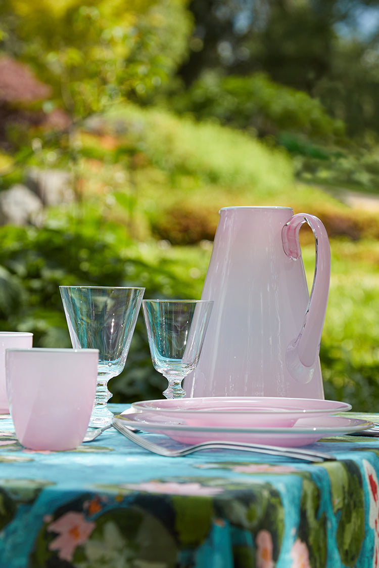 Handblown Glass Bumba Jug in Rose Pink, 3lt