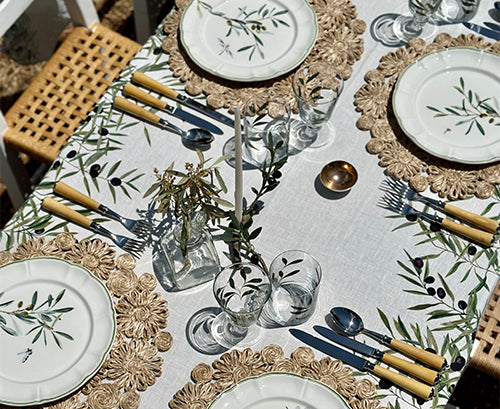 Olive Branch Scalloped Dinner Plate With Light Blue Dragonfly, 26cm