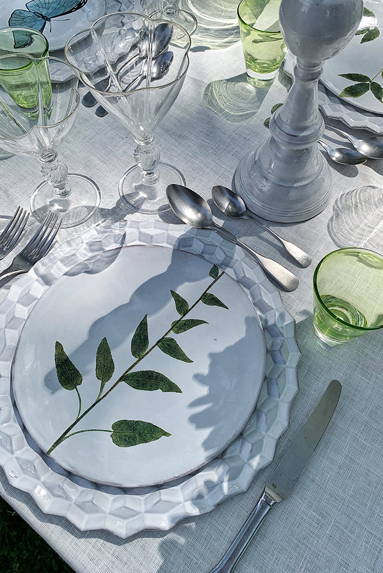 Drachocephalum Leaf Plate by Astier de Villatte, 24cm