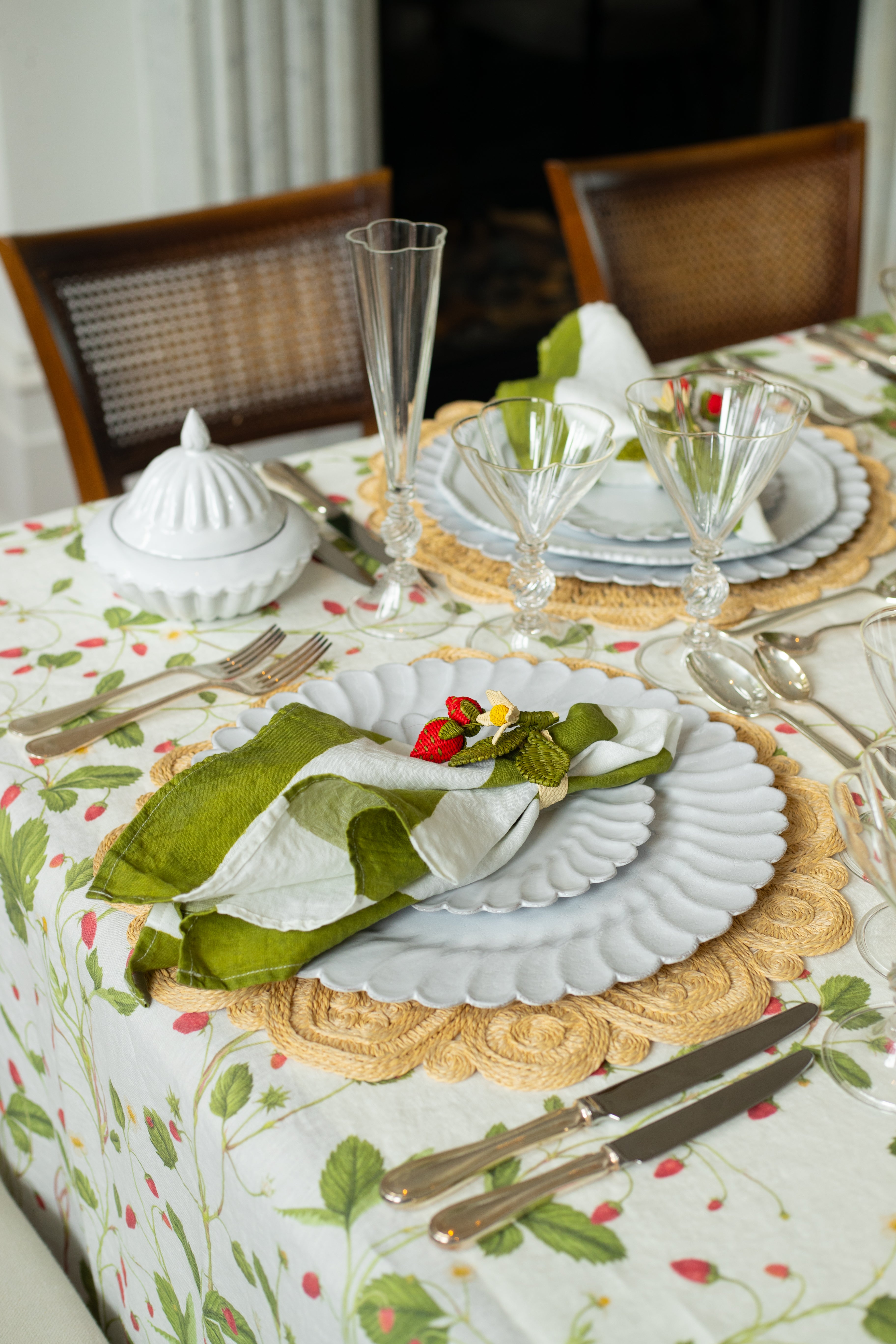 Handwoven Strawberries Napkin Ring