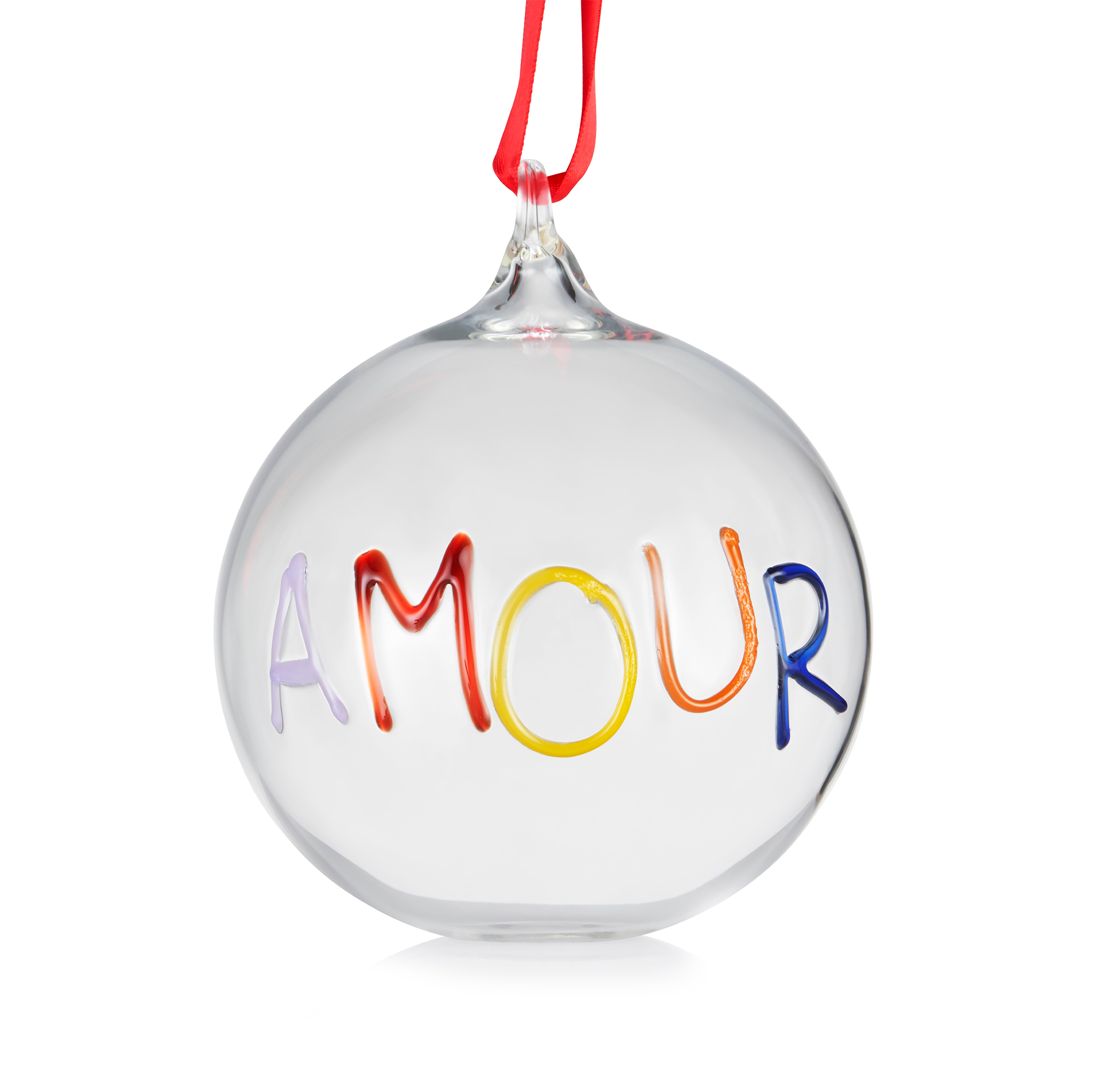 Bespoke Handblown Glass Word Bauble - MADE TO ORDER