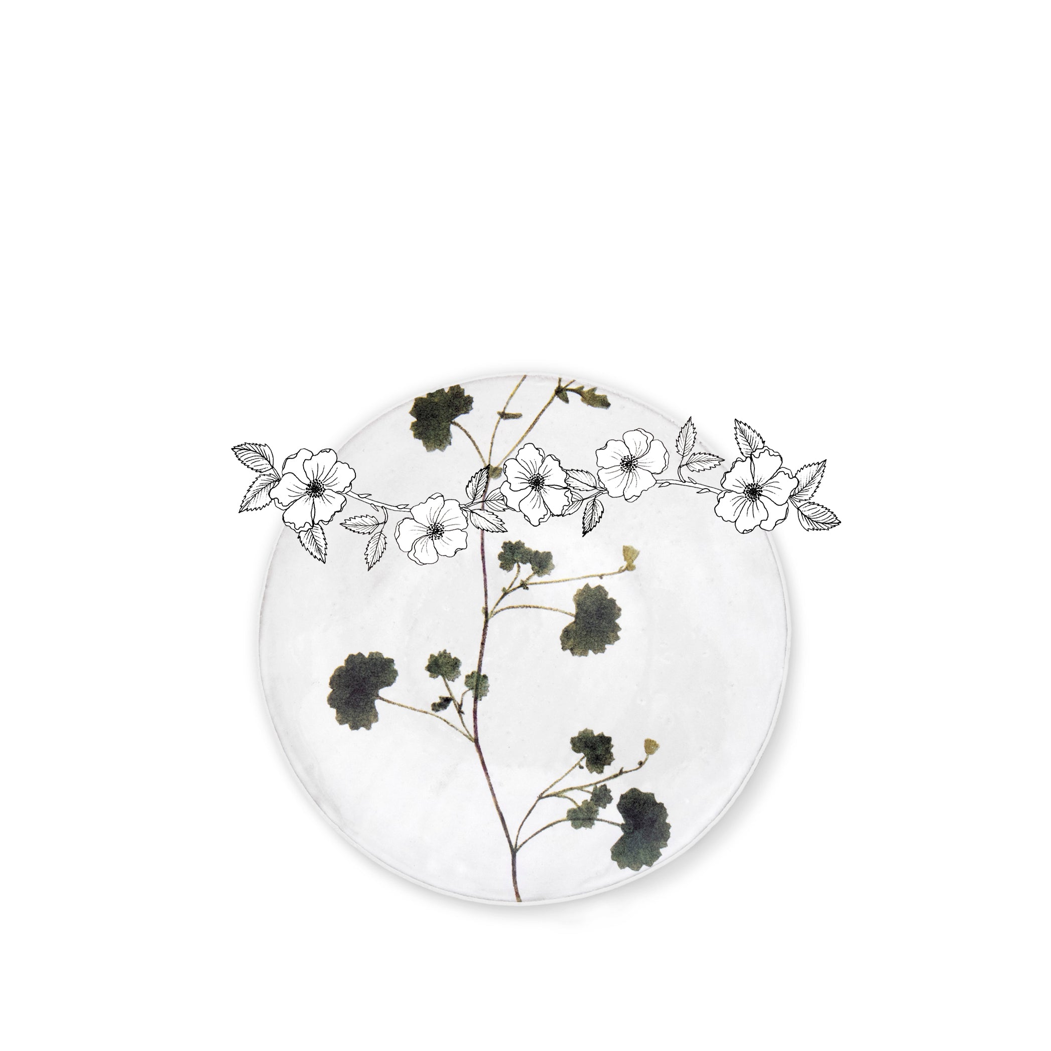 Othona Leaf Plate by Astier de Villatte, 24cm