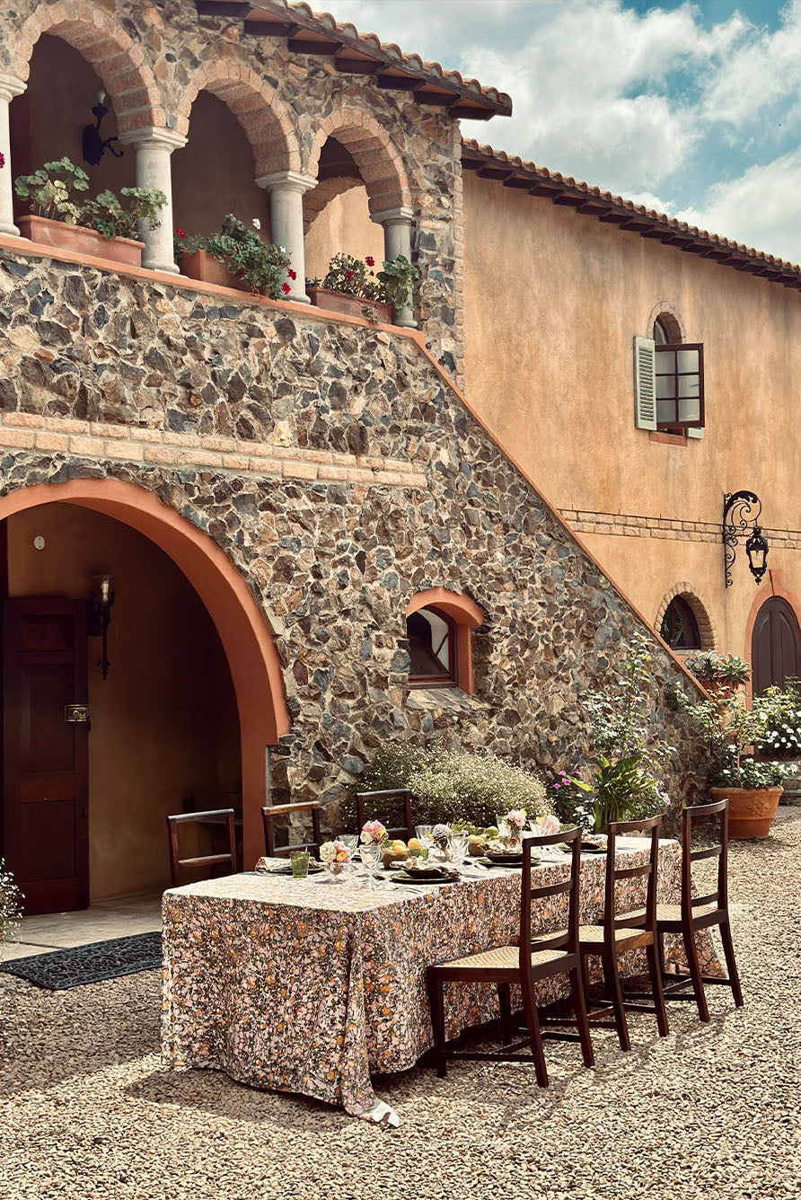 Abaca Round Bread Basket in Cream