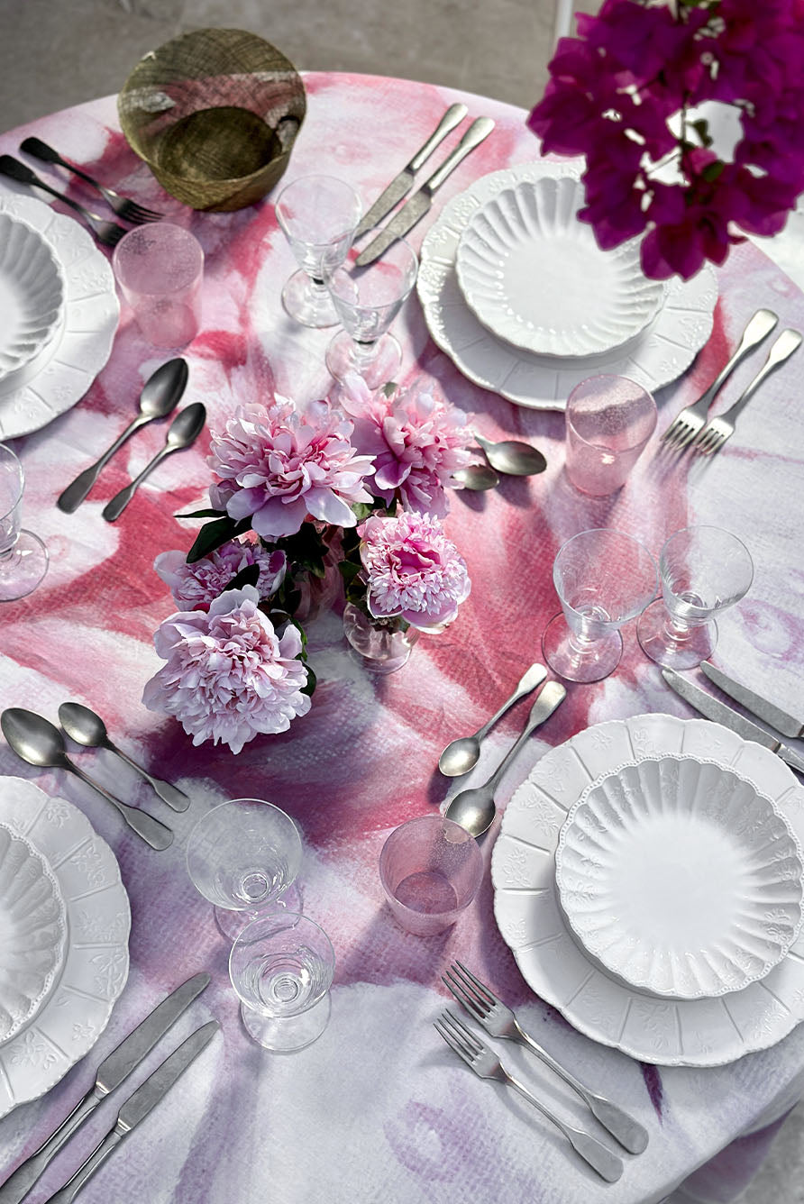 Abaca Round Bread Basket in Cream