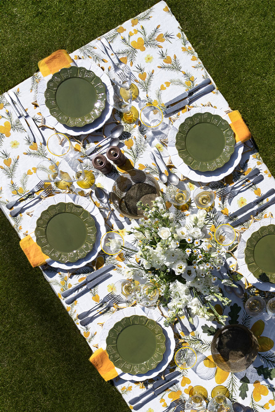 Abaca Round Bread Basket in Sage