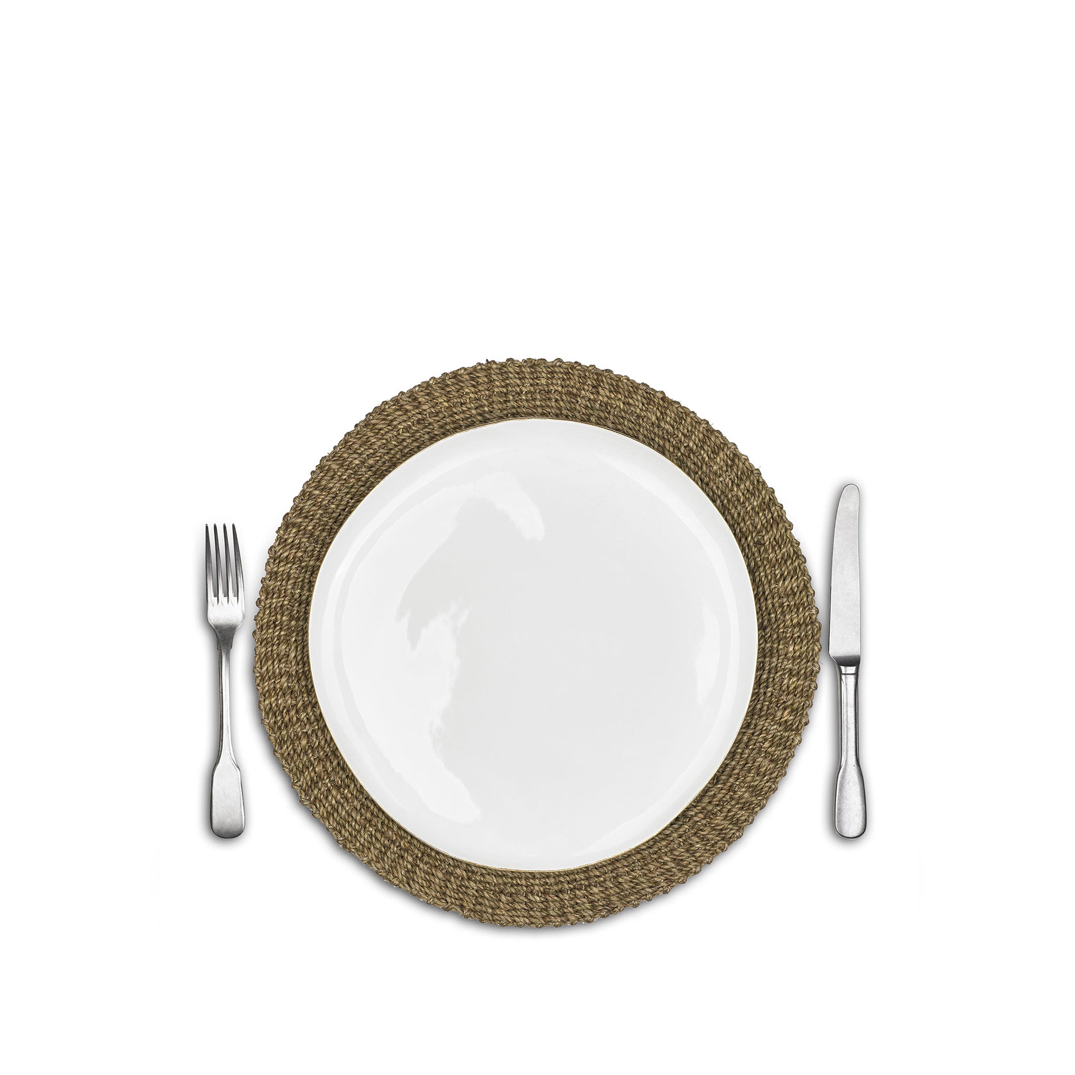 Abaca Woven Round Placemat in Sage