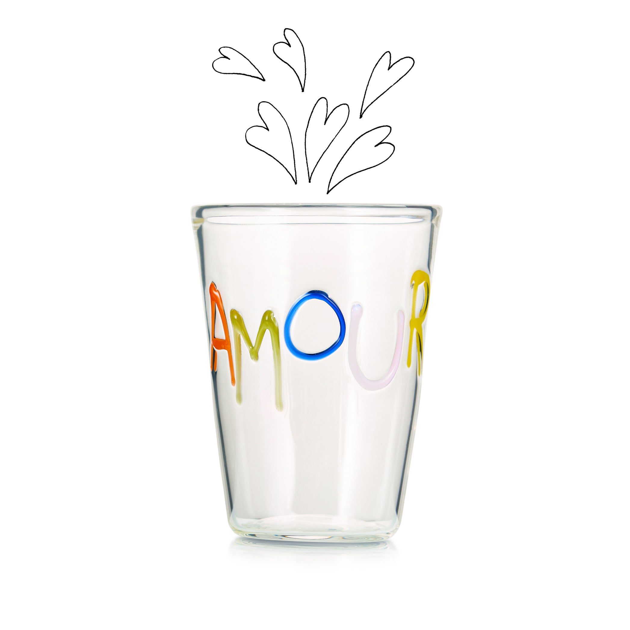 Handblown Glass Amour Tumbler