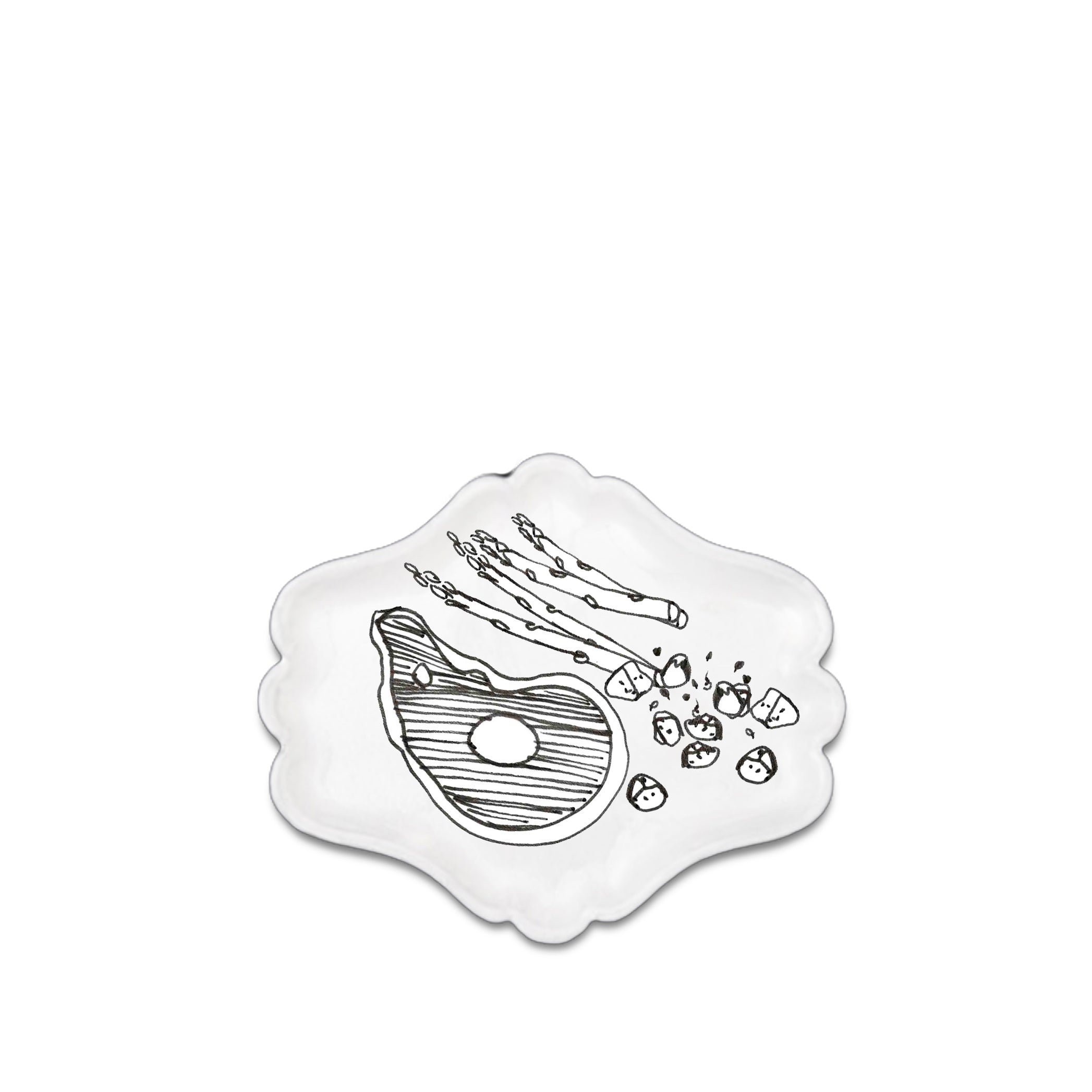 Ceramic Glouton Dinner Plate by Astier de Villatte, 28.5cm