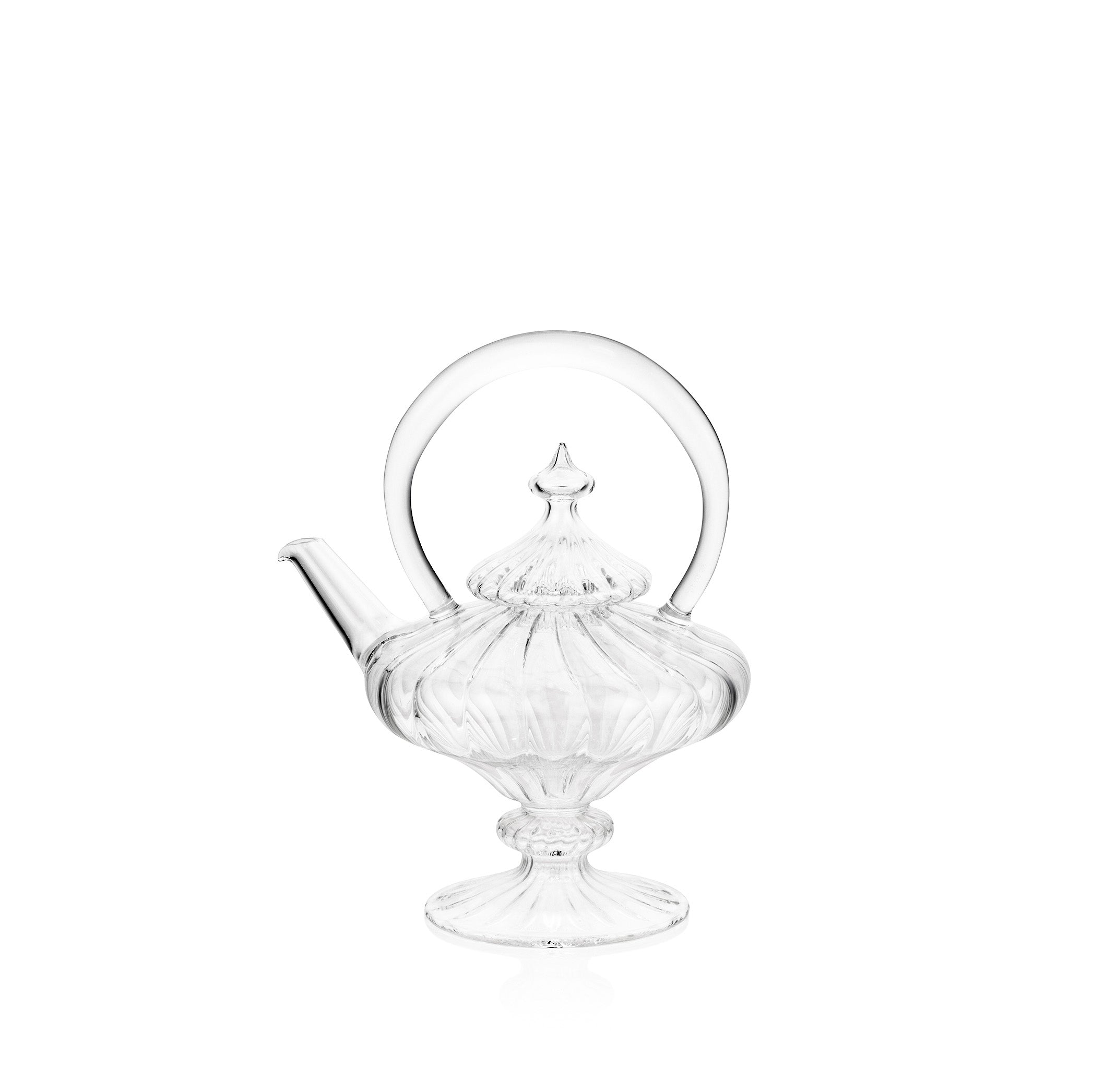 Aurora Clear Handblown Glass Teapot, 24cm