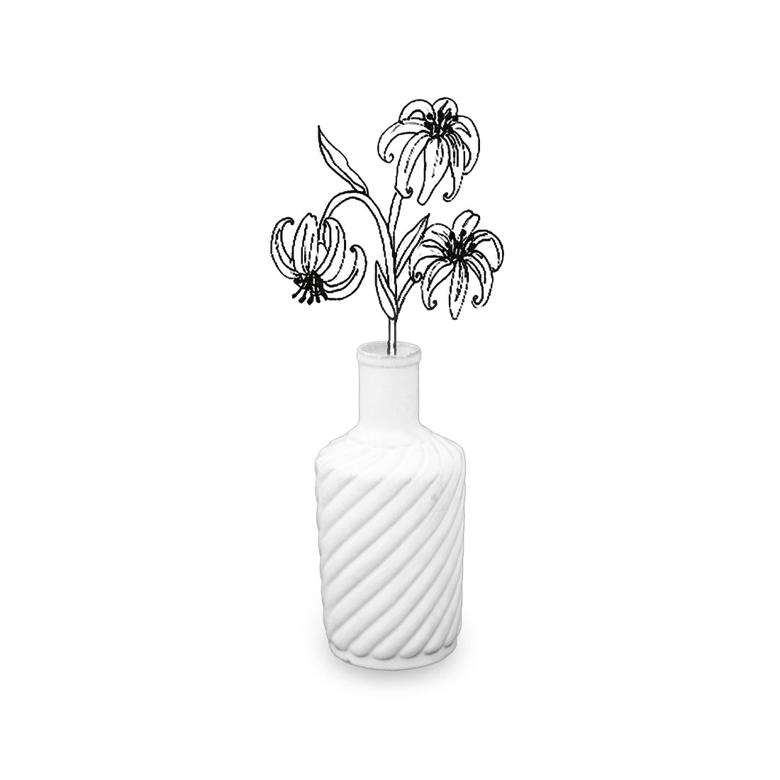 Peggy Ceramic Bottle Vase by Astier de Villatte, 15cm
