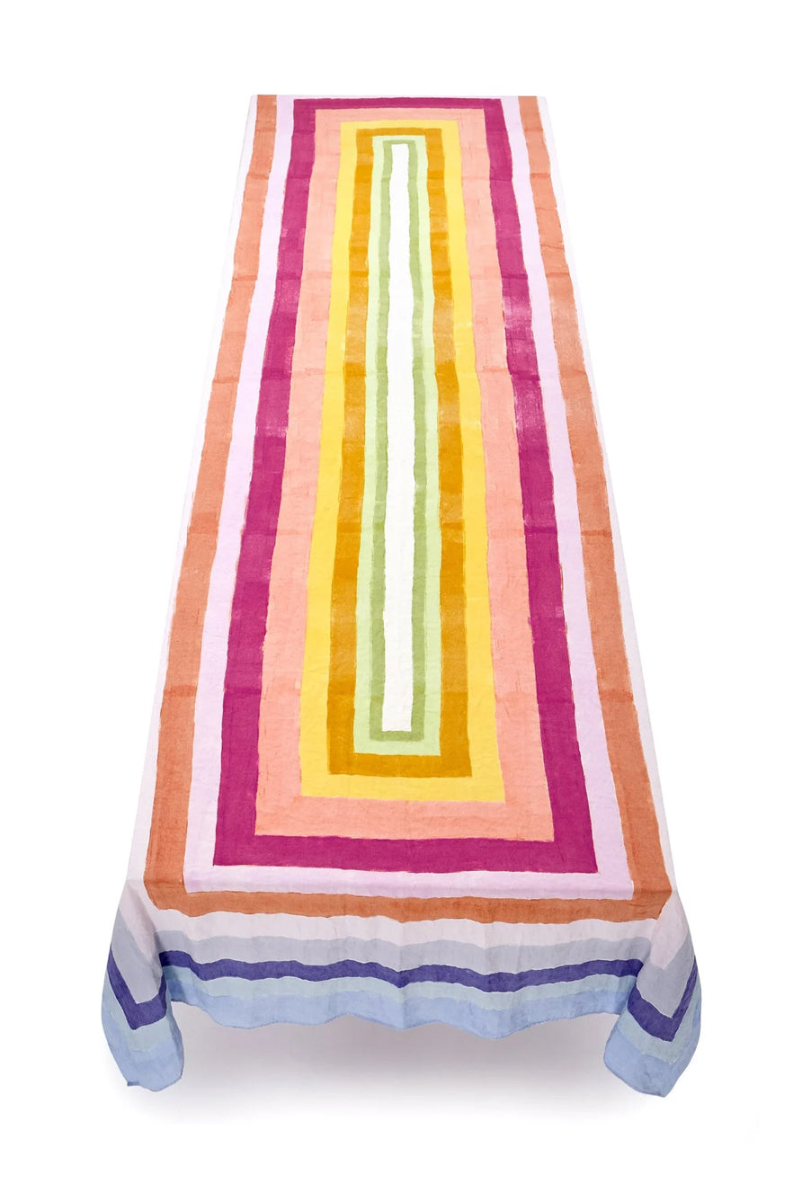 "Bleeding Stripes" Summerill & Bishop x Solange Linen Tablecloth