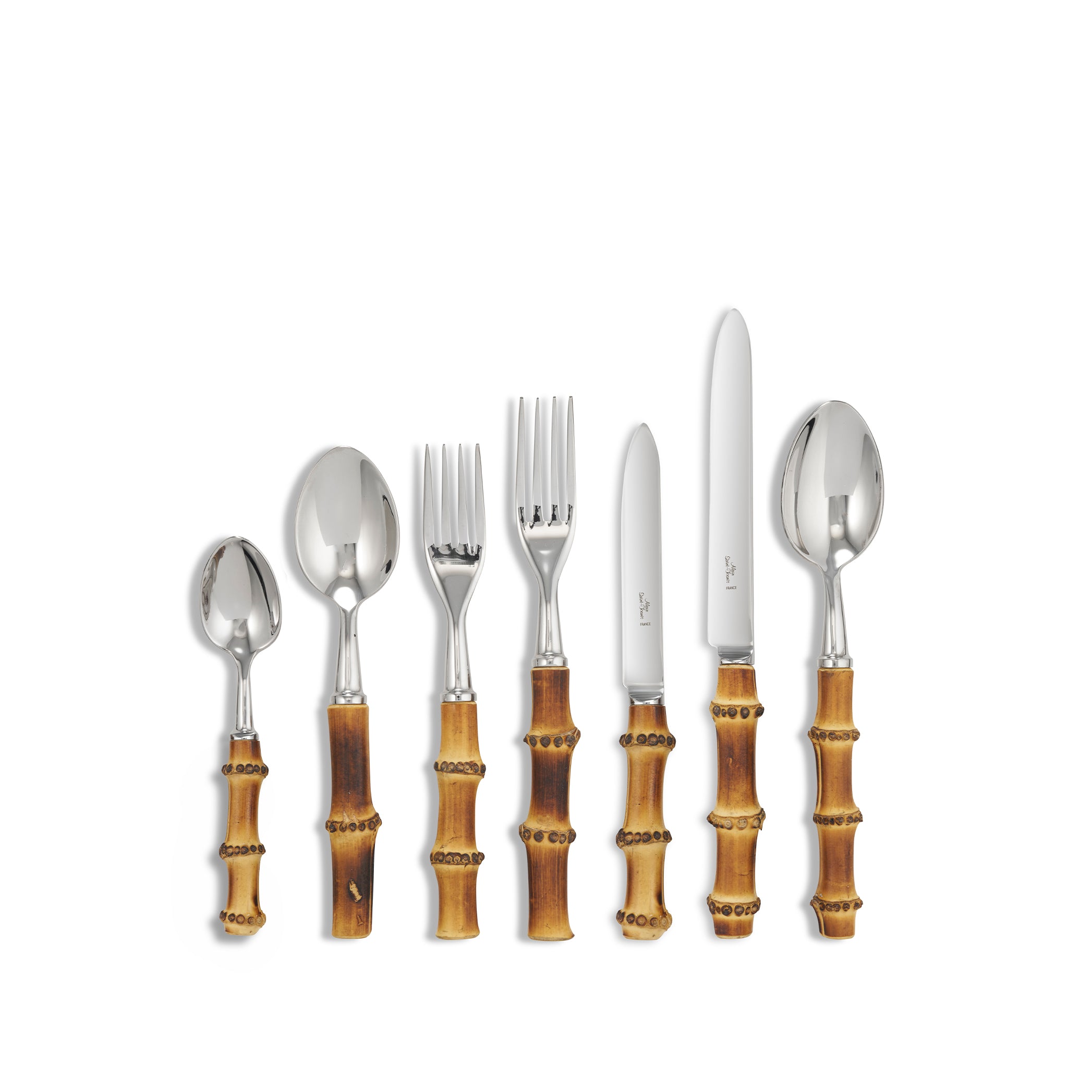 Julia Natural Bamboo & Stainless Steel 7 Piece Cutlery Set