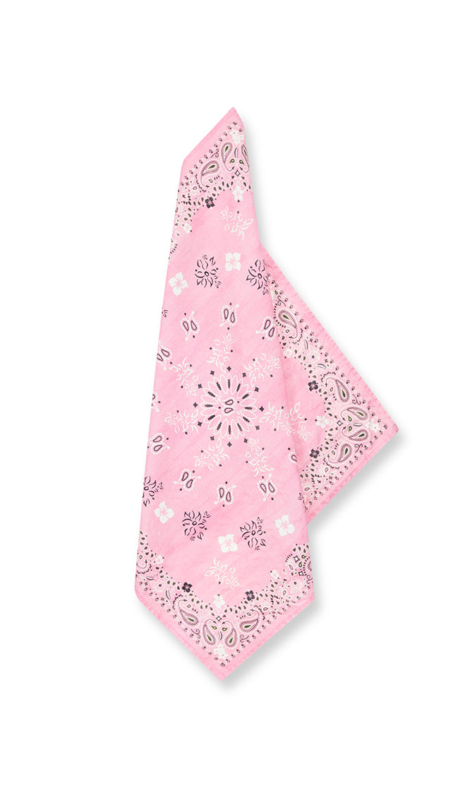 Pink 'Bandana' Linen Napkin, 50x50cm