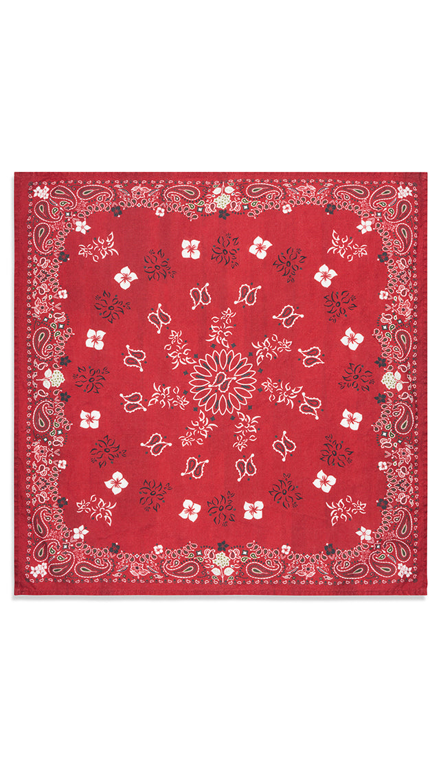 Red 'Bandana' Linen Napkin, 50x50cm