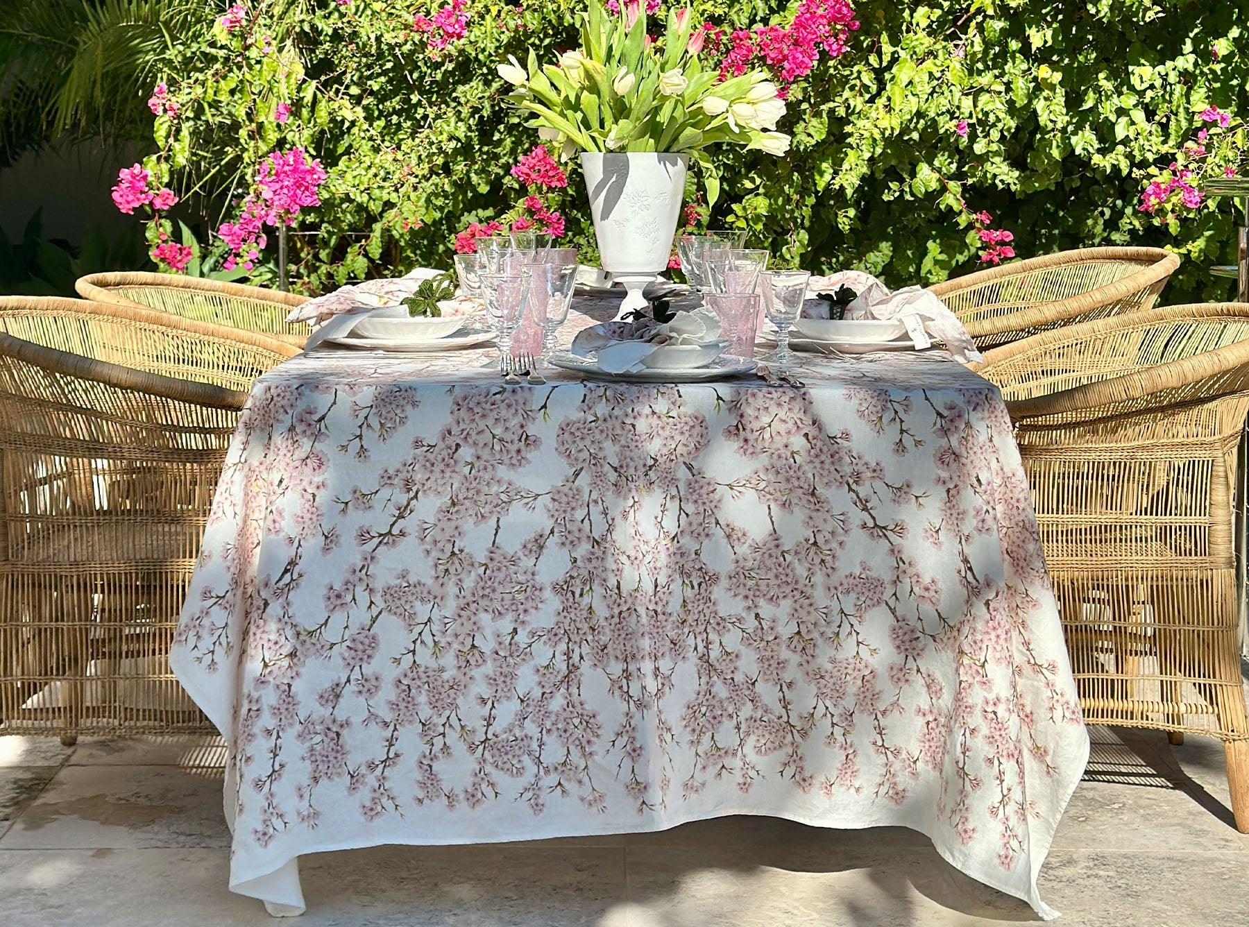 'Blossom' Linen Tablecloth