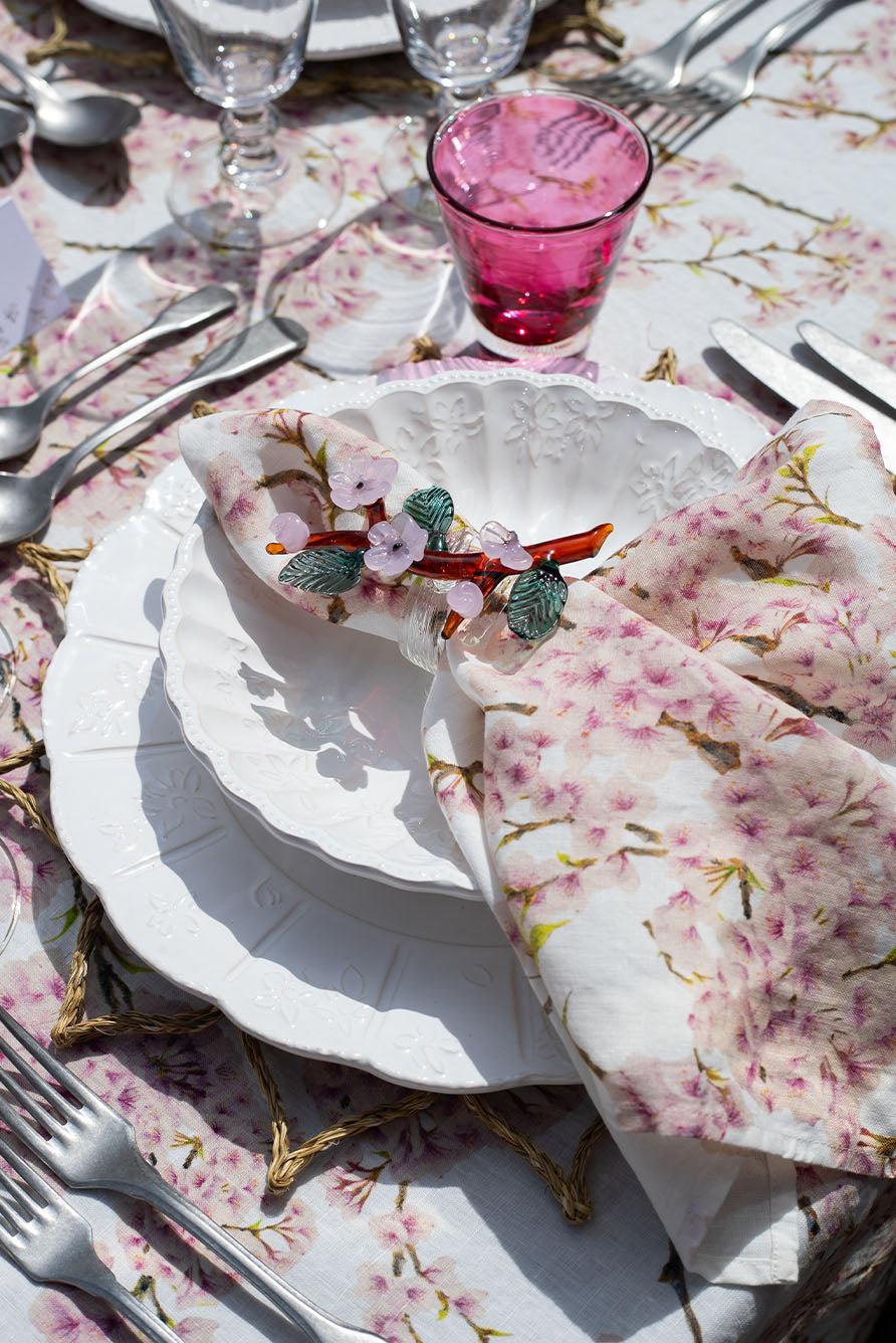 'Blossom' Linen Napkin, 50x50cm