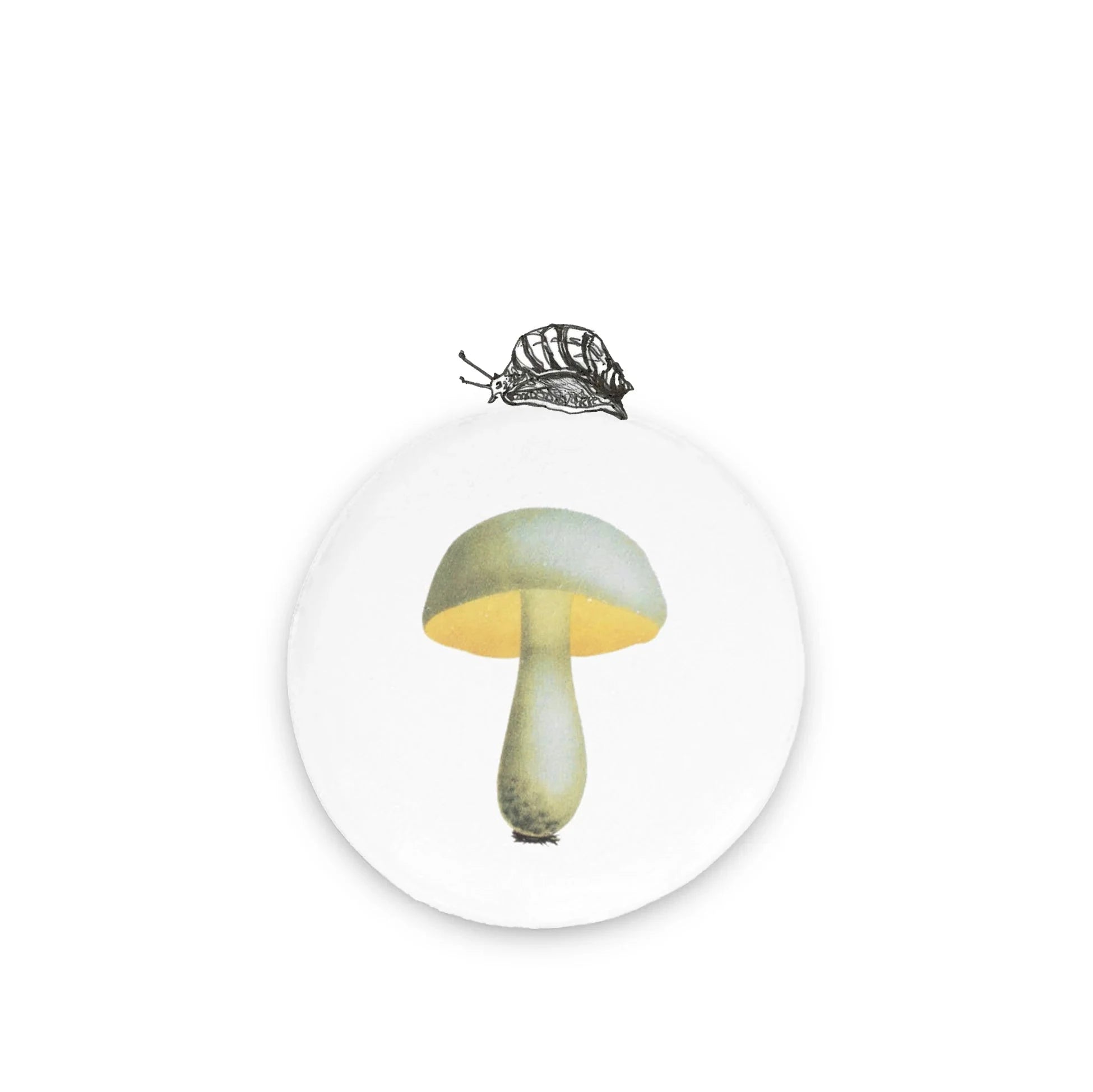 Blanc Mushroom Dessert/Side Plate by Astier de Villatte, 19cm