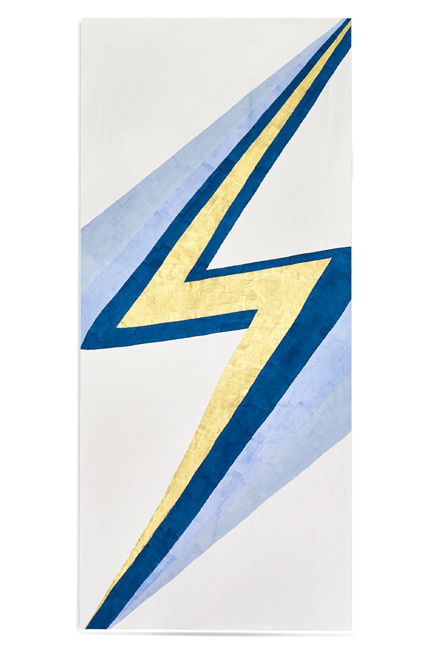 Bolt Linen Tablecloth in Blue and Gold