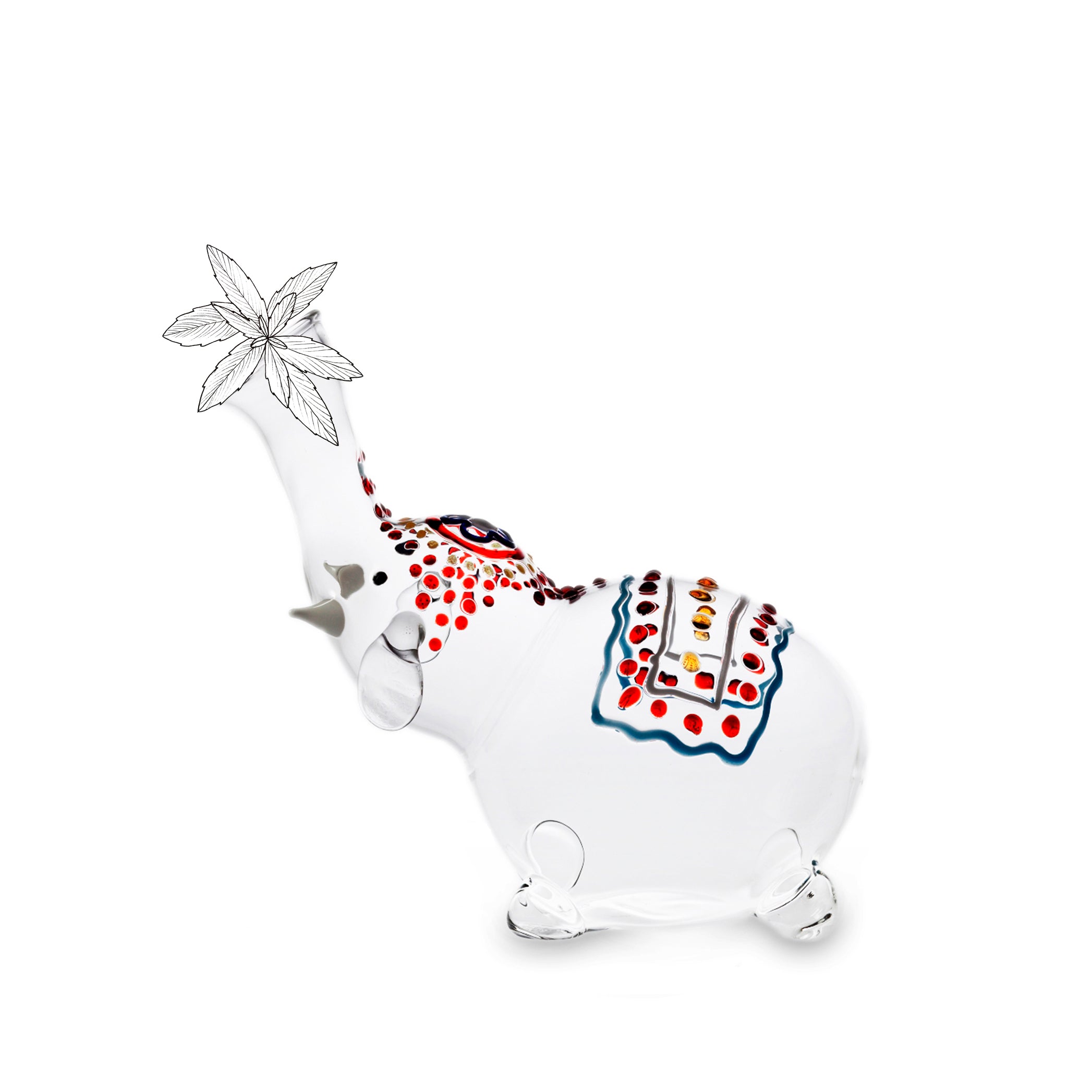 Handblown Glass Elephant Decanter, 30cm