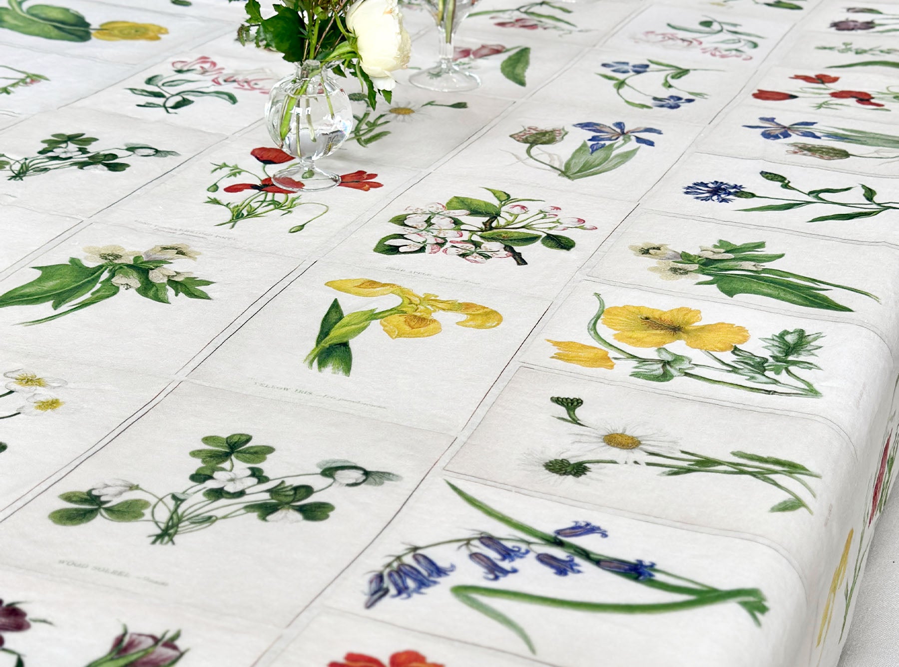 S&B x John Derian 'Botanical Tiles' Linen Tablecloth